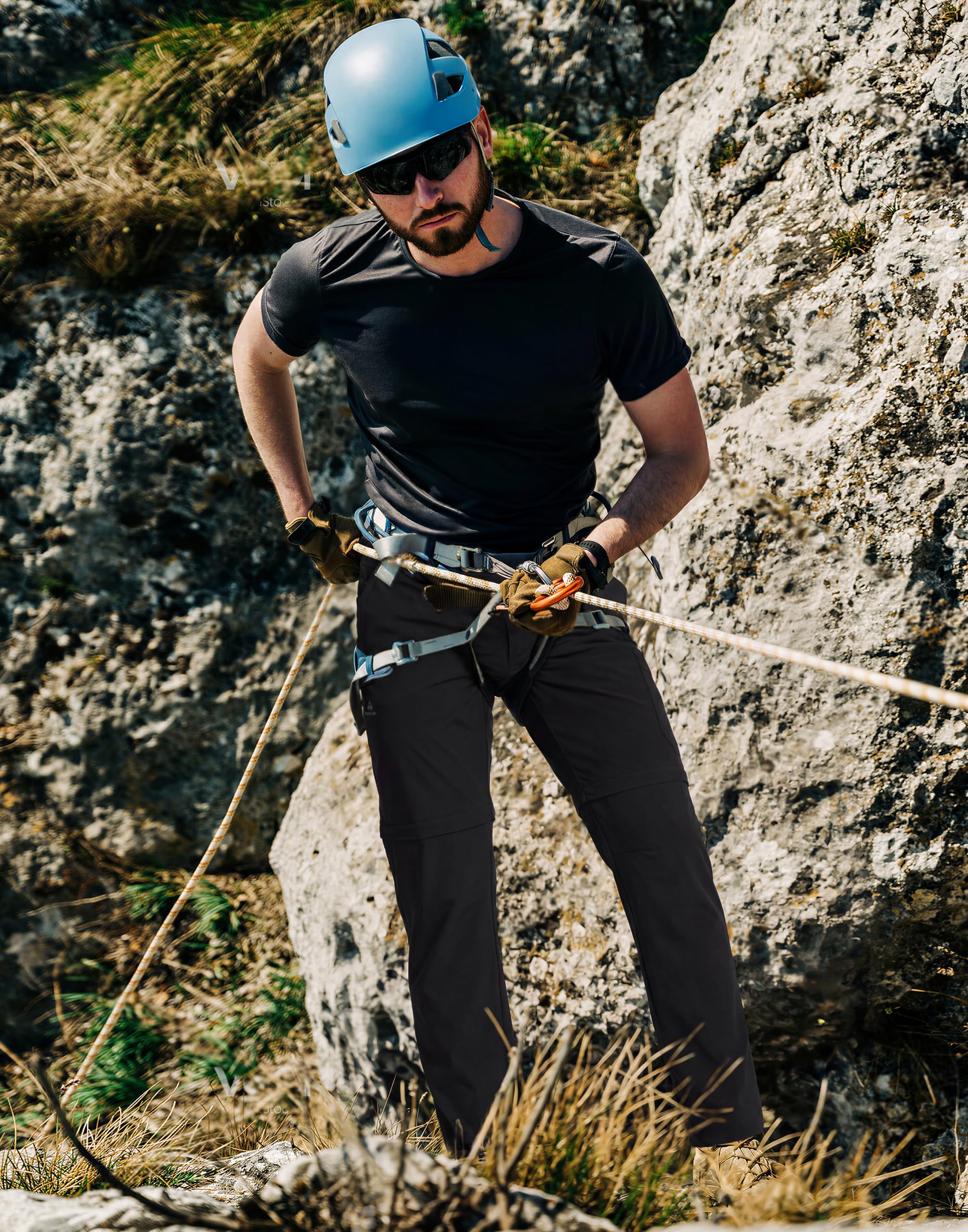 Pioneer Camp Herren Zip-Off-Wanderhose Abnehmbare Trekkinghose, Strapazierfähige Wasserabweisend Outdoorhose Schnell Trockend mit 4 Taschen fur Trekking