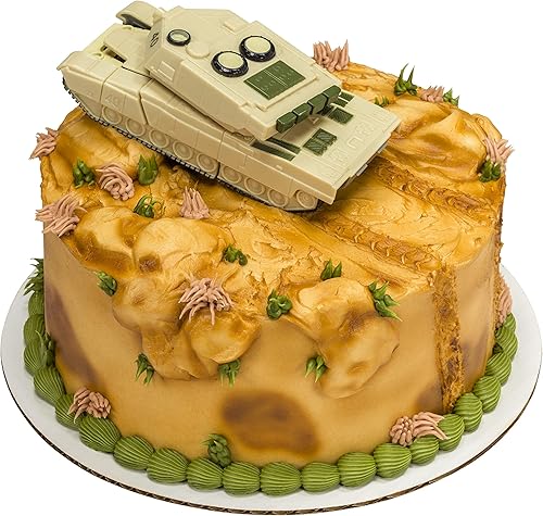 Miniatura 6 de DecoSet Robot militar transformador para tartas, decoración de 1 pieza, decoraciones de cumpleaños que se transforma en un robot para juego