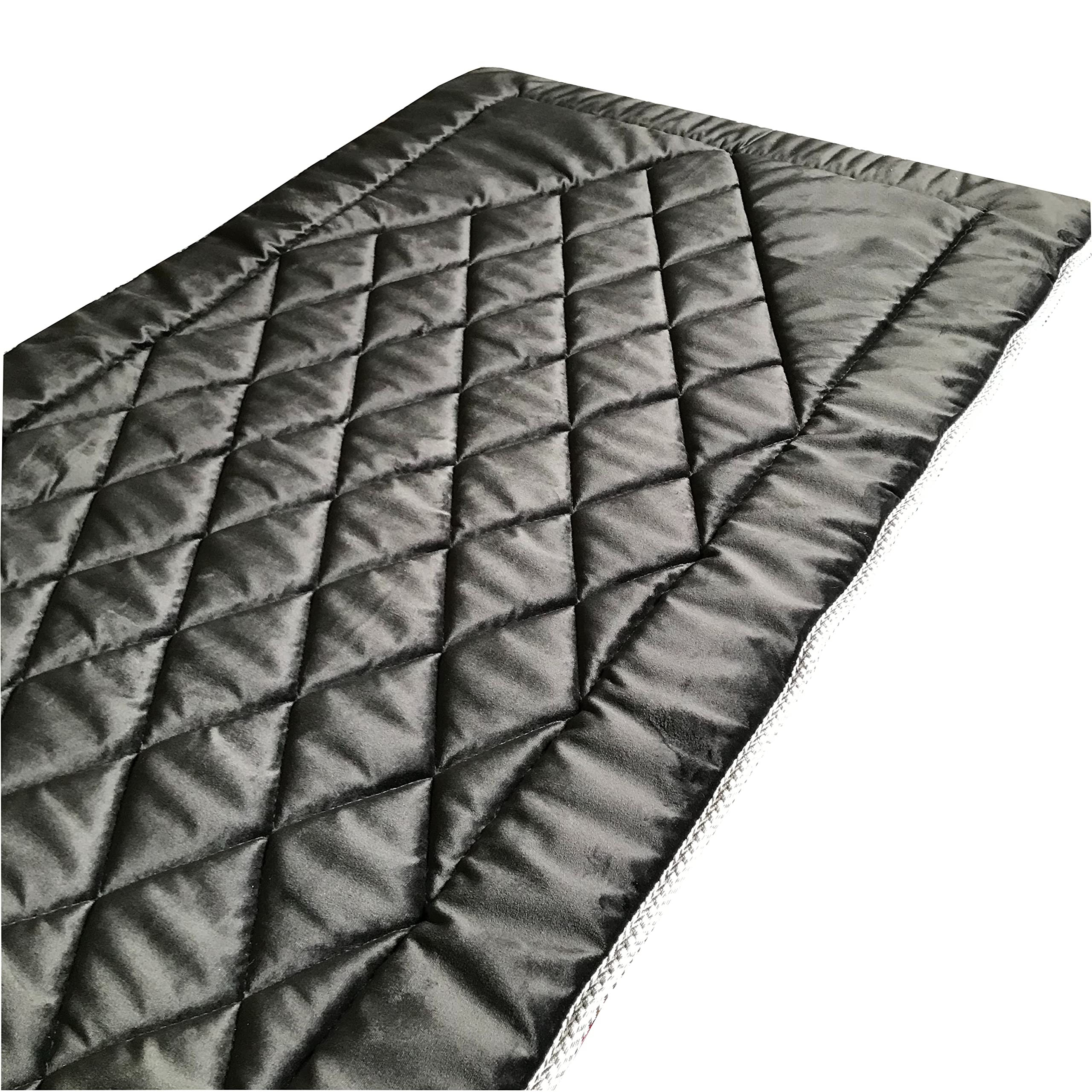 Bardzo gruby wyściełany (wyściełany) dywanik modlitewny z pudełkiem prezentowym - rozmiar: 120 x 70 x 5 cm (czarny)