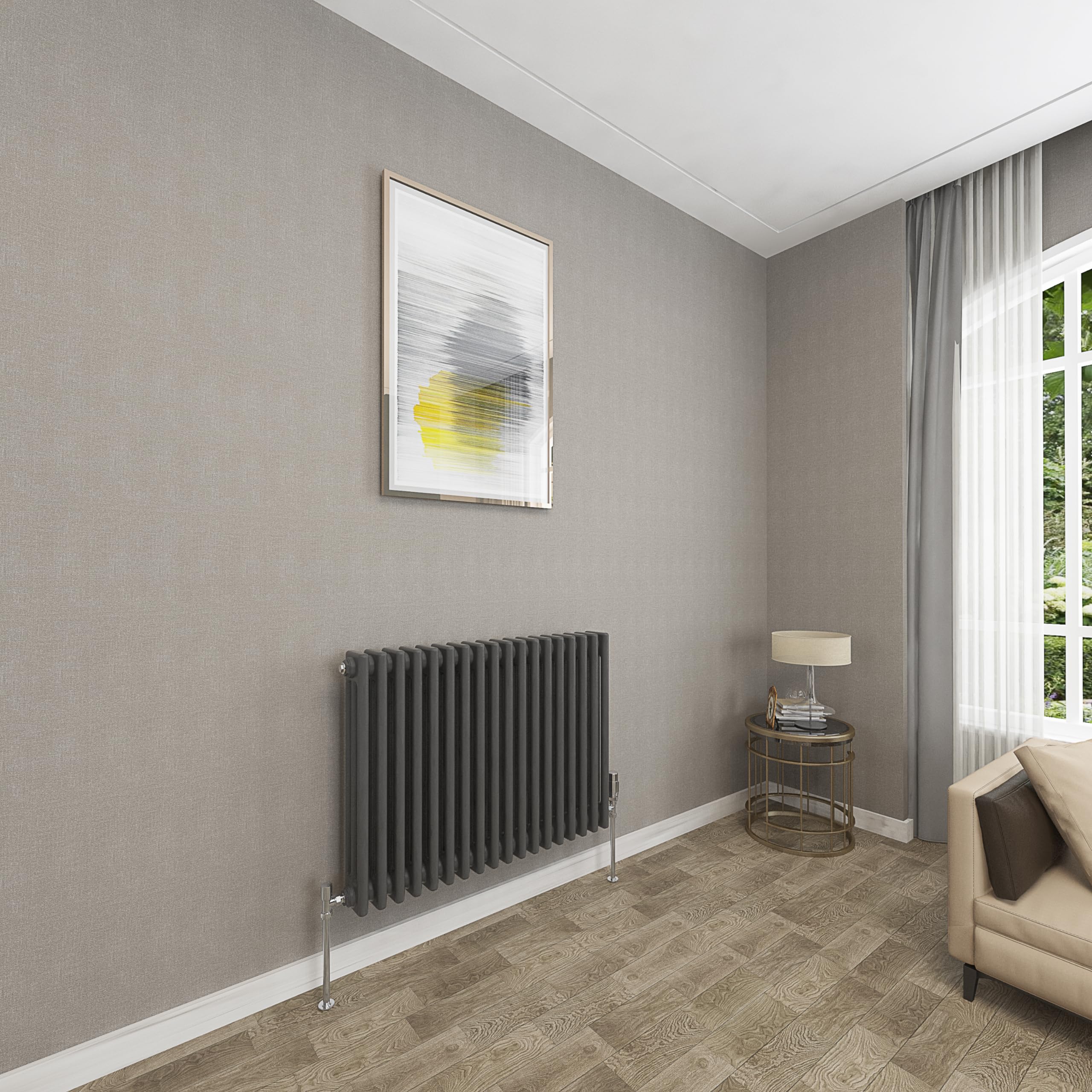 Sky bathroom 600x830mm 3 Column Radiator Horizontal Anthracite Cast Iron radiato Traditional Central Heating Radiator