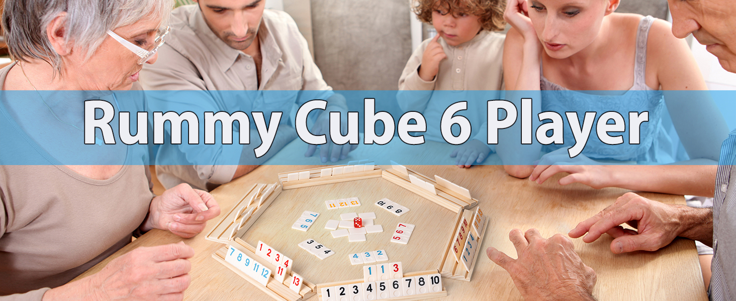 Amazon.com: Rummy Cube Game Set 6 Player Edition with 6 Wooden