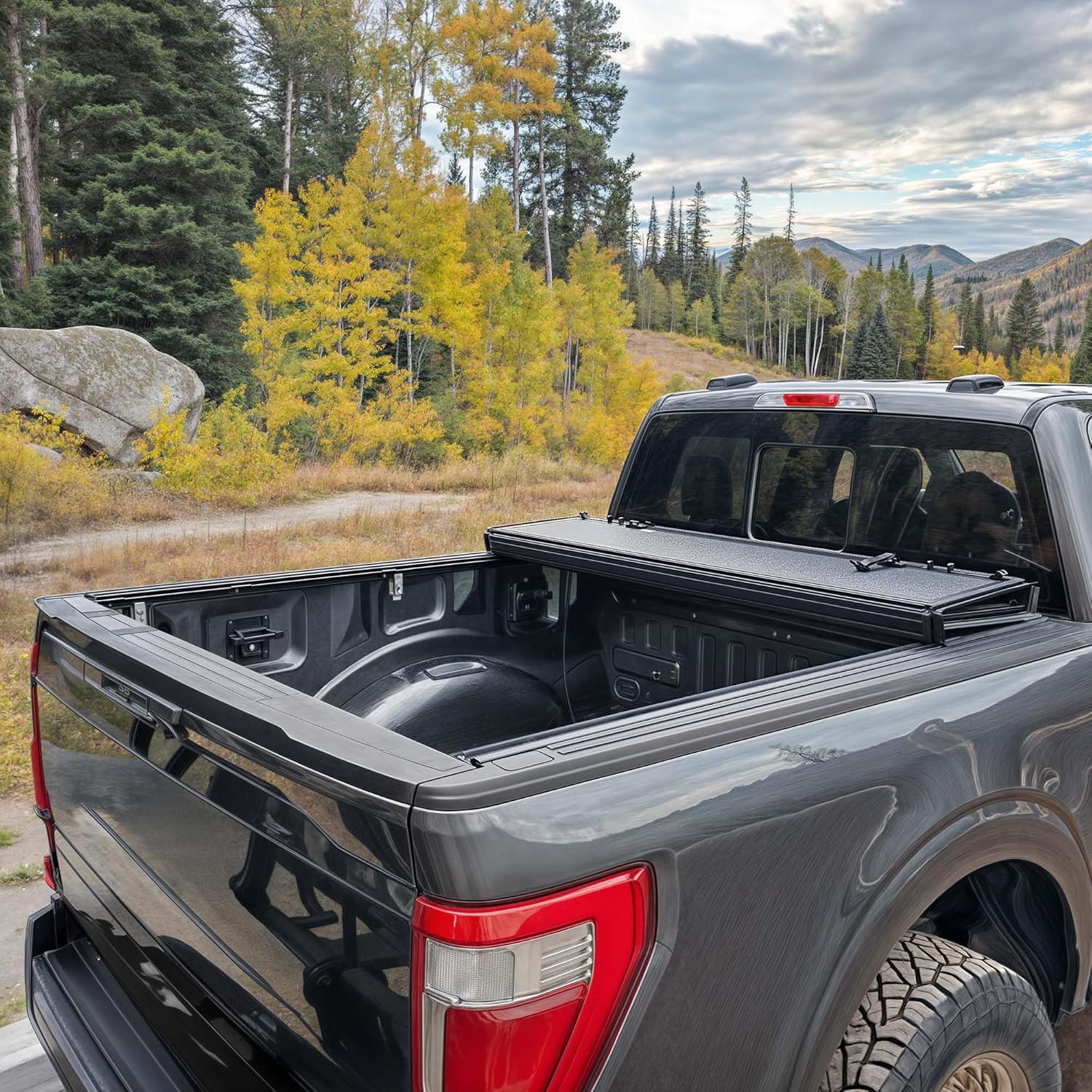 YITAMOTOR Low-Profile Hard Quad-Fold Truck Bed Tonneau Cover Compatible with Ford F-150 F150 2015-2026 and F-150 Lightning 2022-2026 with 5.5 ft Bed - Image 6