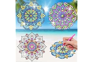 BSRESIN Diamond Art Stained Glass Window Clings