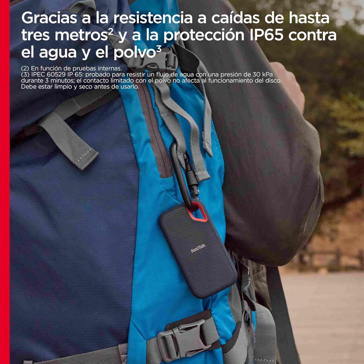SANDISK Extreme SSD Externo Portátil 8TB (Disco Duro Externo SSD con velodidad de Lectura de hasta 1050 MB/s, 1000 MB/s de Escritura, Clasificación IP65 de Resistencia al Agua y al Polvo) Negro 8
