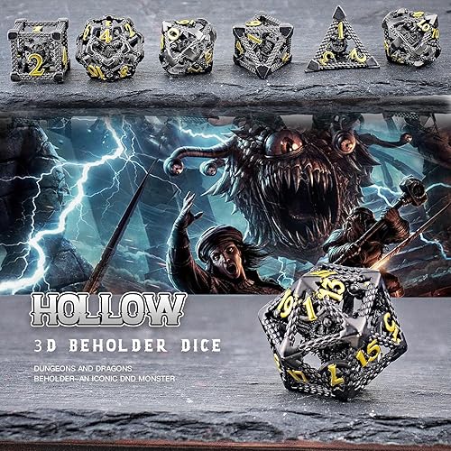 Miniatura 3 de HNCCESG - Dados electrónicos recargables con luz LED, juego de dados electrónicos con caja de carga, Dungeons and Dragons D&D, dados que brillan en