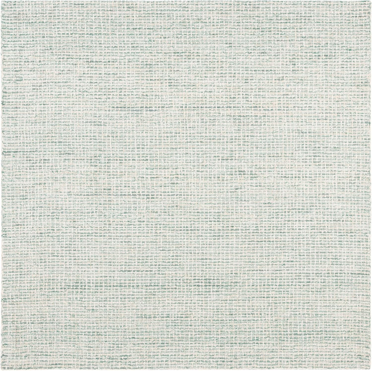 SAFAVIEH Abstract Collection Area Rug - 8' Square, Green & Ivory, Geometric Design, Handmade Wool, Ideal for The Living Room, Bedroom, Dining Room (ABT484Y-8SQ)