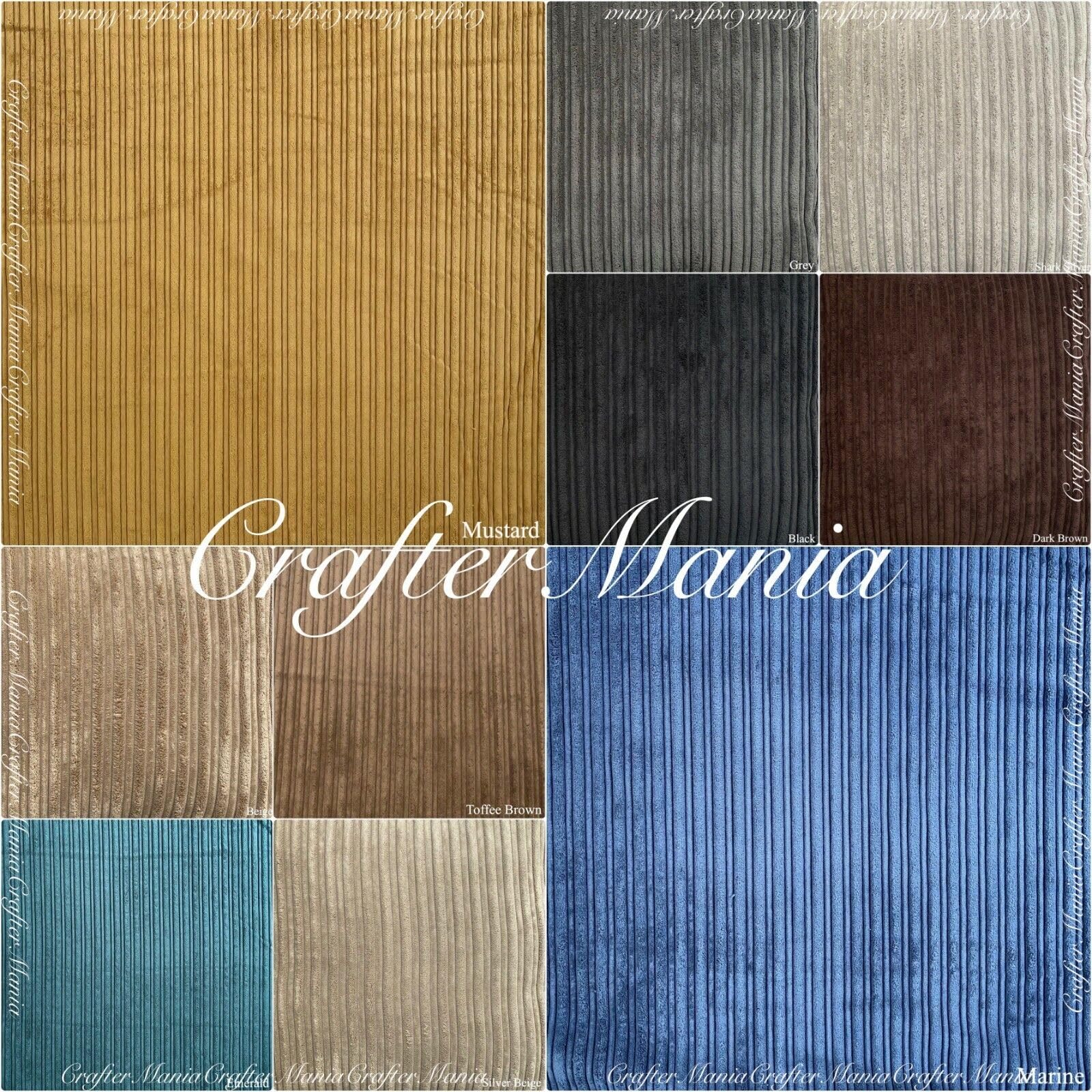 Soft Jumbo Cord Corduroy Upholstery Curtain Cushion Bed Throw Material Fabric