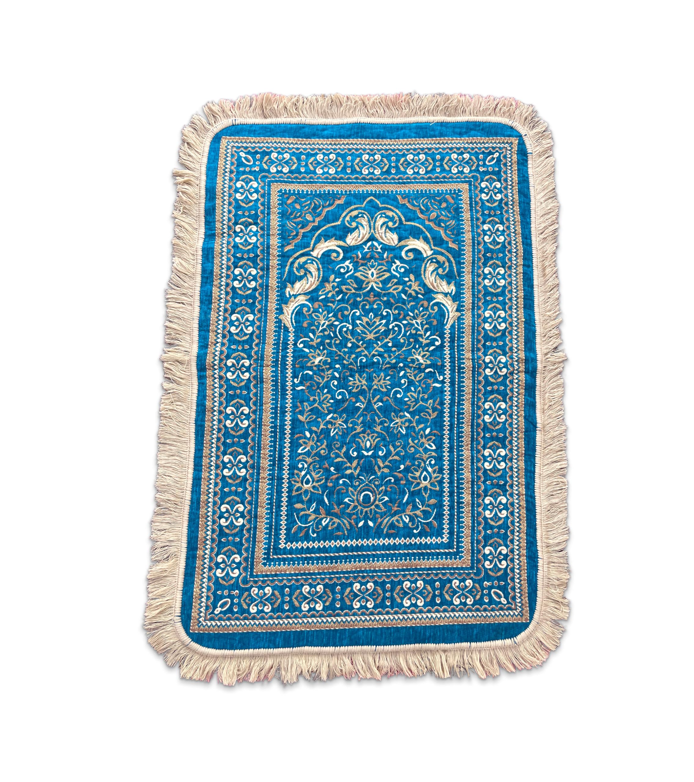Buy JAW Premium Chenille Velvet Janamaz Sitting Prayer Mat/Pad for