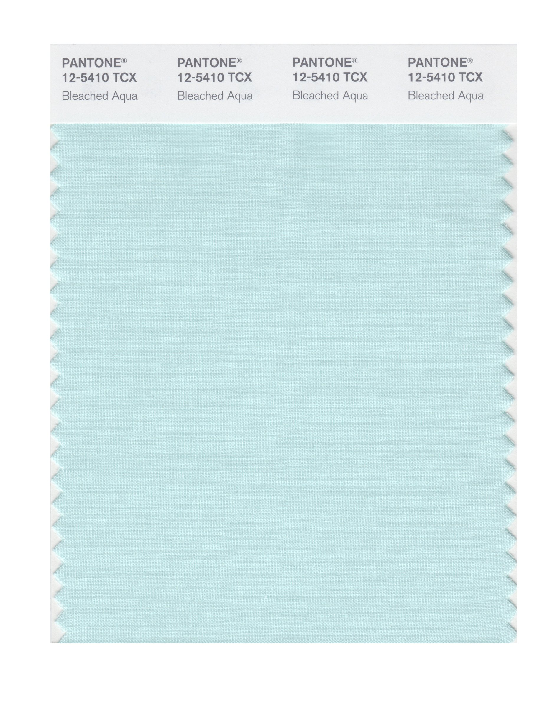 PANTONE Smart 12-5410X Color Swatch Card, Bleached Aqua