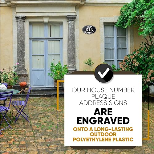 Miniatura 6 de Carvature - Números de casa y nombre de calle, placa de número de casa, placa de dirección de casa, número de dirección, letrero de número de casa,