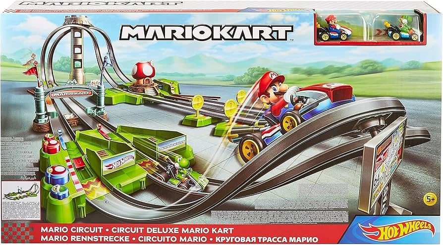 Hot Wheels Mario Kart Circuit Track Set  mario kart circuit track hot wheels