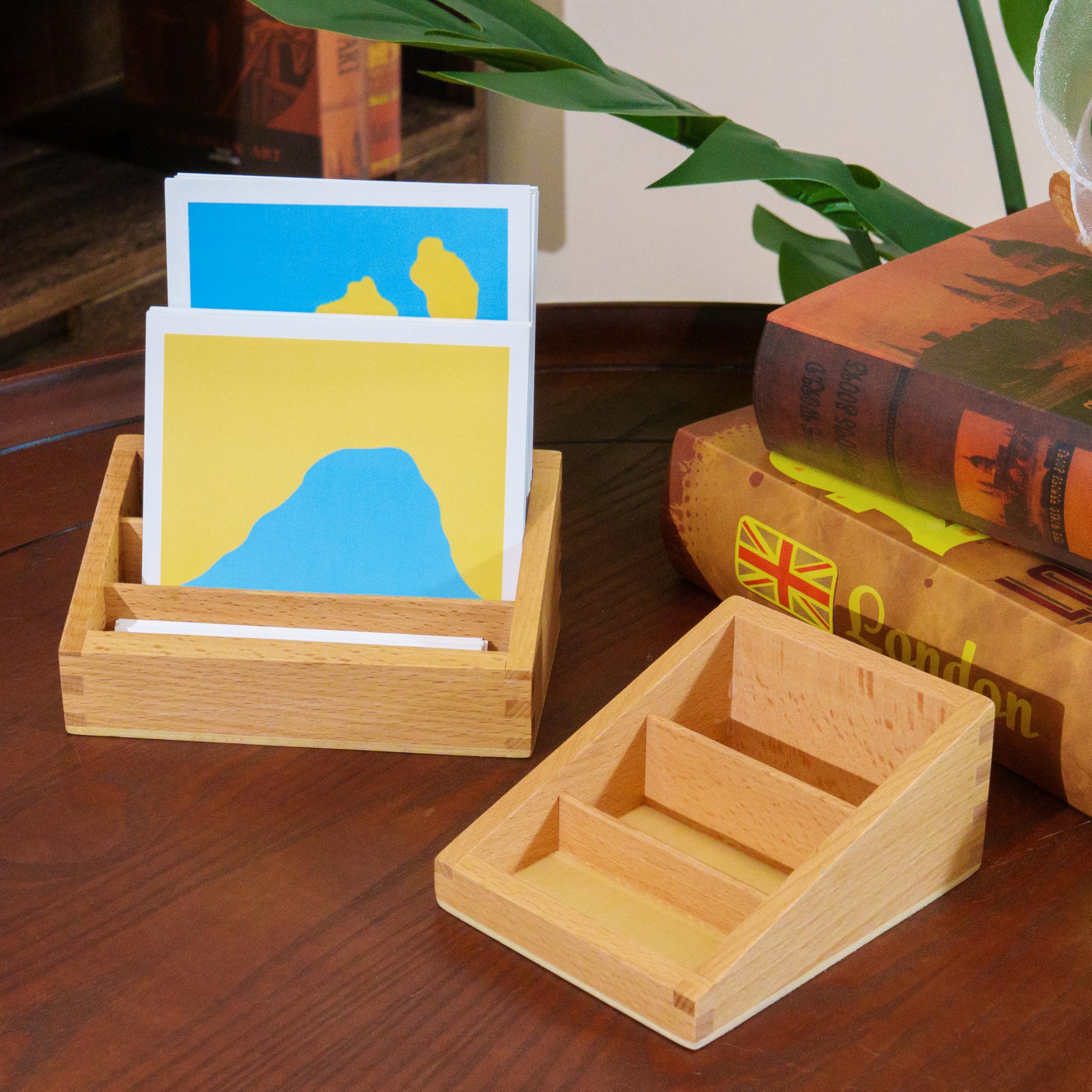 Montessori - Letras, gramática y lectura, juegos educativos de madera para preescolar y primaria, educación en casa y aula (Montessori caja grande de tres partes)