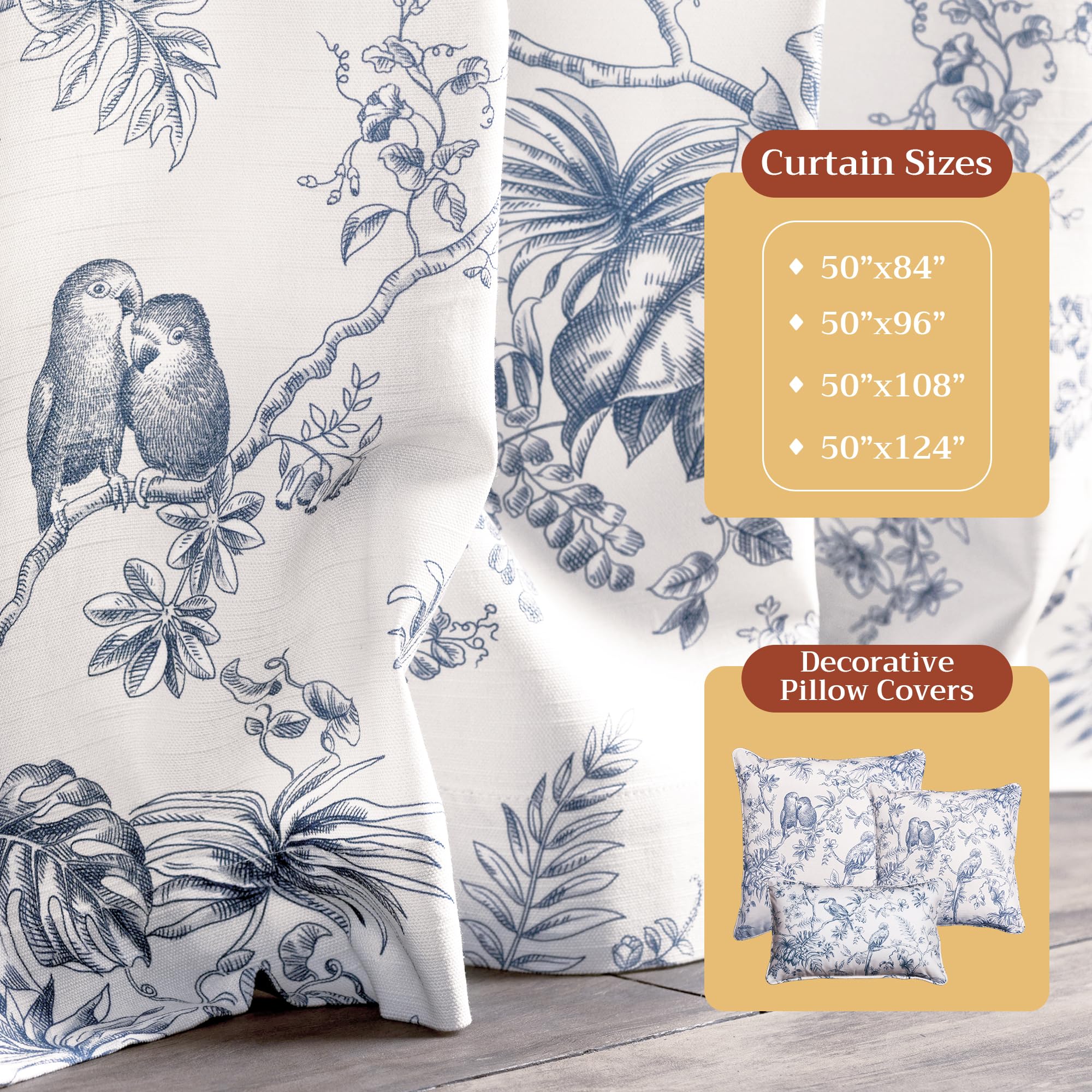 Maison d' Hermine Tailored Curtain 100% Cotton One Panel 50"x108" Curtains - Image 4