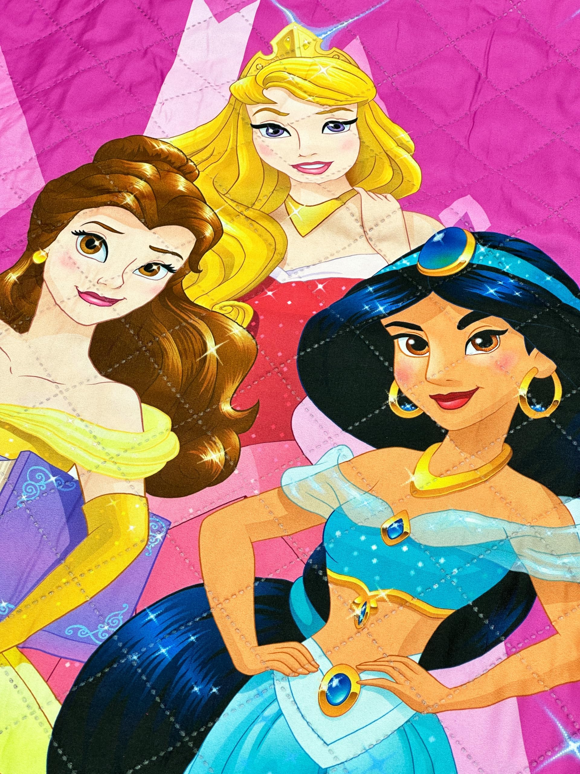 Riad Arredo Trapuntino Singolo Primaverile Estivo Cartoni Animati Morbida Microfibra - Copriletto Trapuntato Leggero Bambini (Principesse)