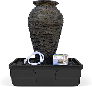 12 Brick Backyard Ideas for Charming Durable Outdoor Style 112 Aquascape Stacked Slate Urn Water Fountain Kit for Landscape and Garden,...