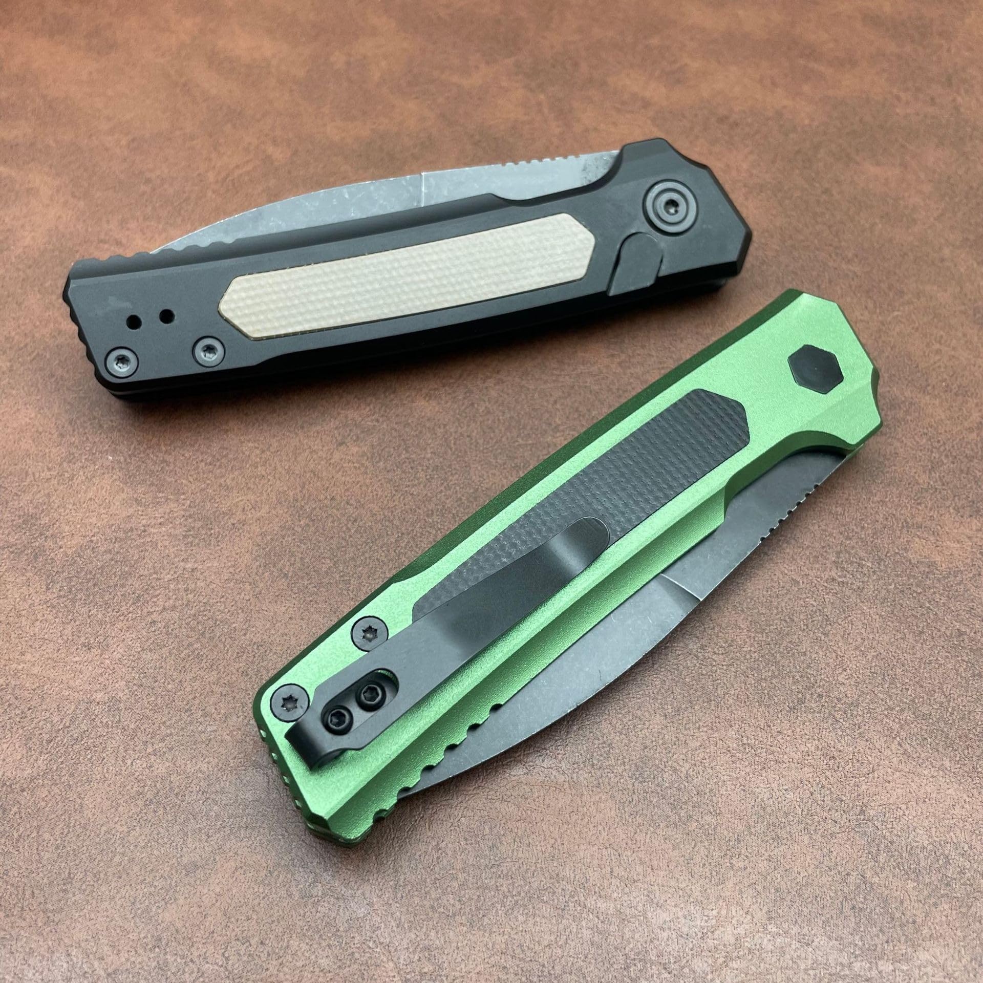 Generisch Klappmesser 19,8 cm mit Magnacut Stahl und G10 Aluminium Griff für Camping Wandern Reisen Freizeit und Outdoor Aktivitäten (Schwarz)