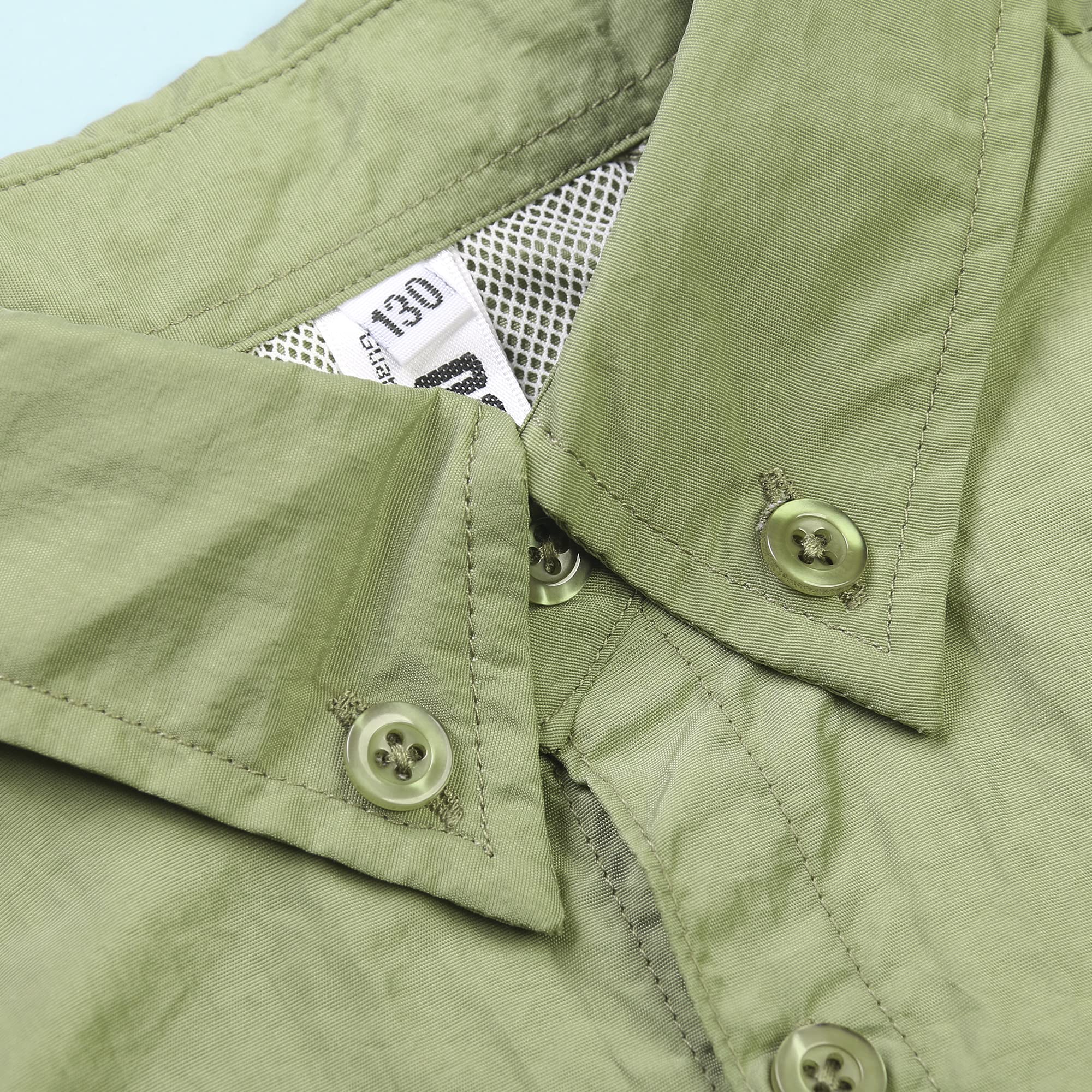 OCHENTA Chemise de pêche boutonnée à manches longues pour garçon - Séchage rapide - Protection UV - Haut d'extérieur