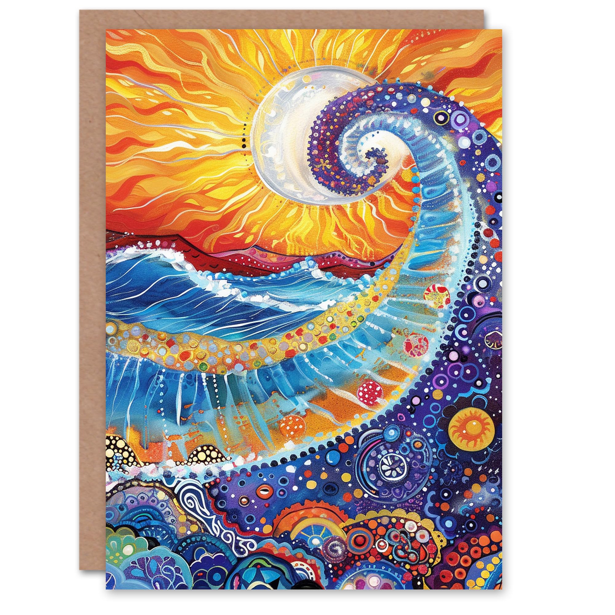 Artery8 Women's Birthday Card - Colourful Folk Art