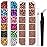 Two Packs of Flatback Rhinestones 4520 Pcs Colorful Nail Art Rhinestones Flatback Crystal Colorful+Rose Gold Rhinestone with Picker Pencil and Tweezer for Nail Art and Decoration