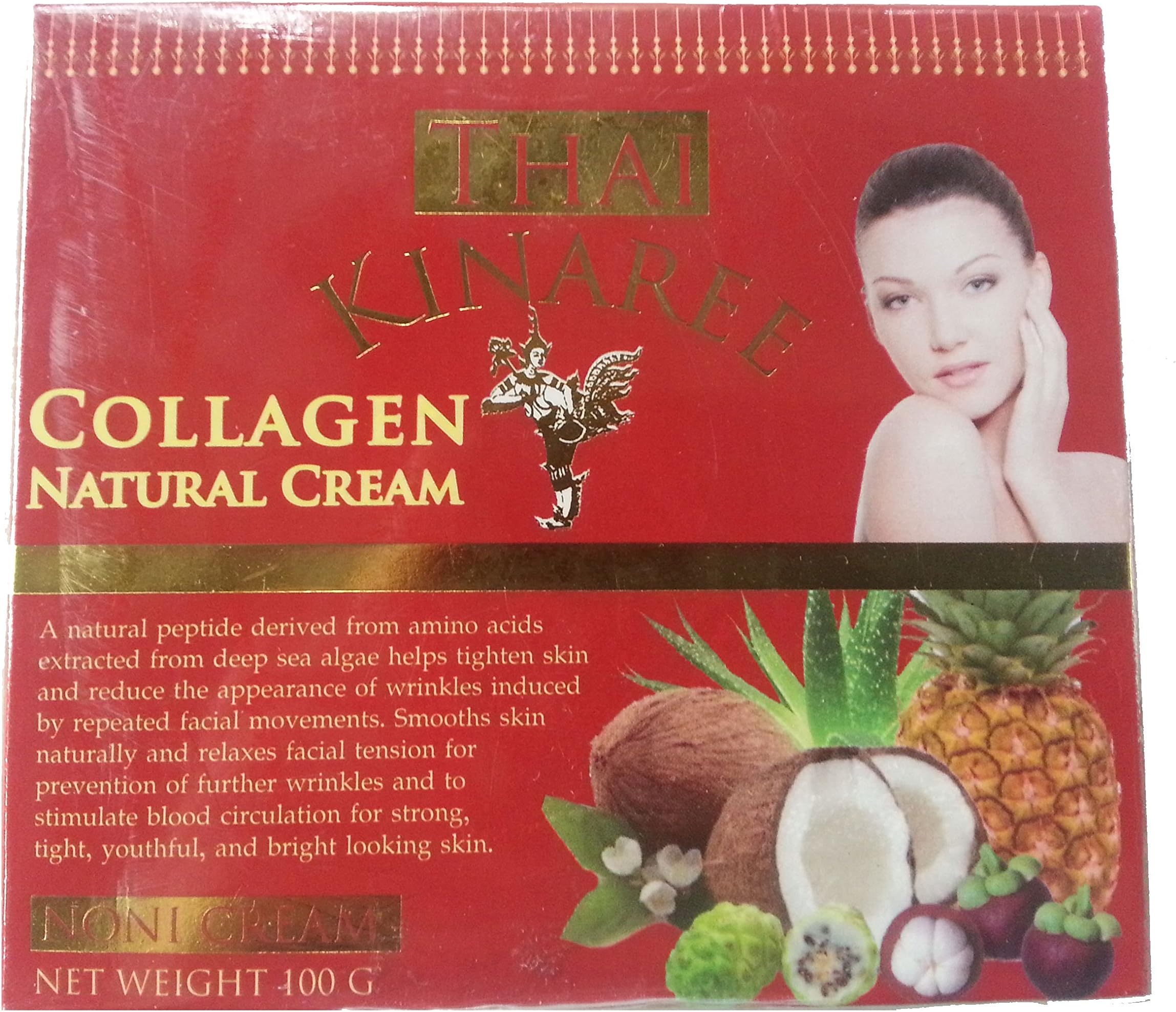 THAI KINAREE Lifting with marine collagen and noni juice Collagen Natural Cream 100 g.