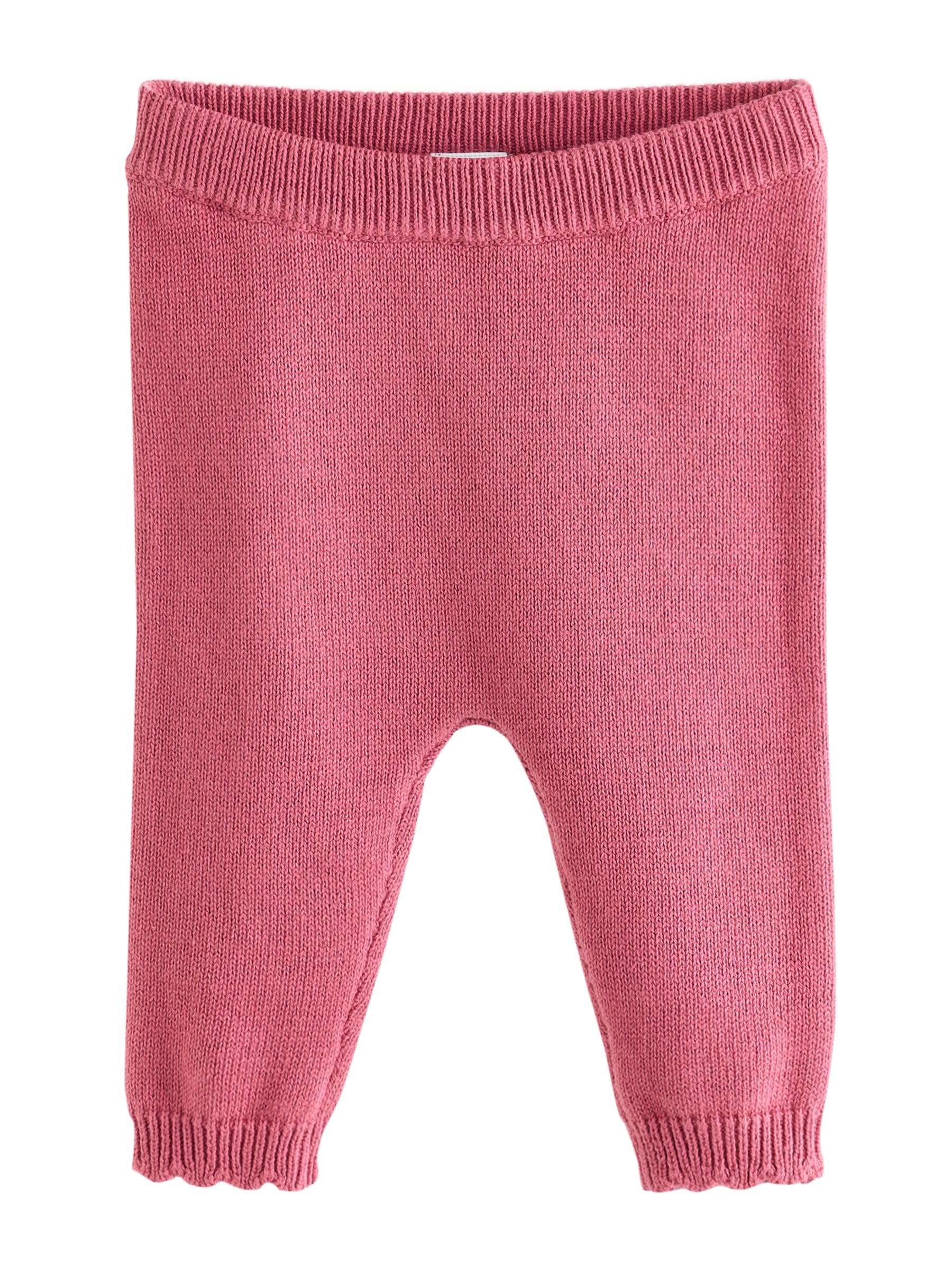 NEXT Bambina Confezione da 2 con Cardigan a Maglia con Volant e Fiocco e Leggings per Neonati