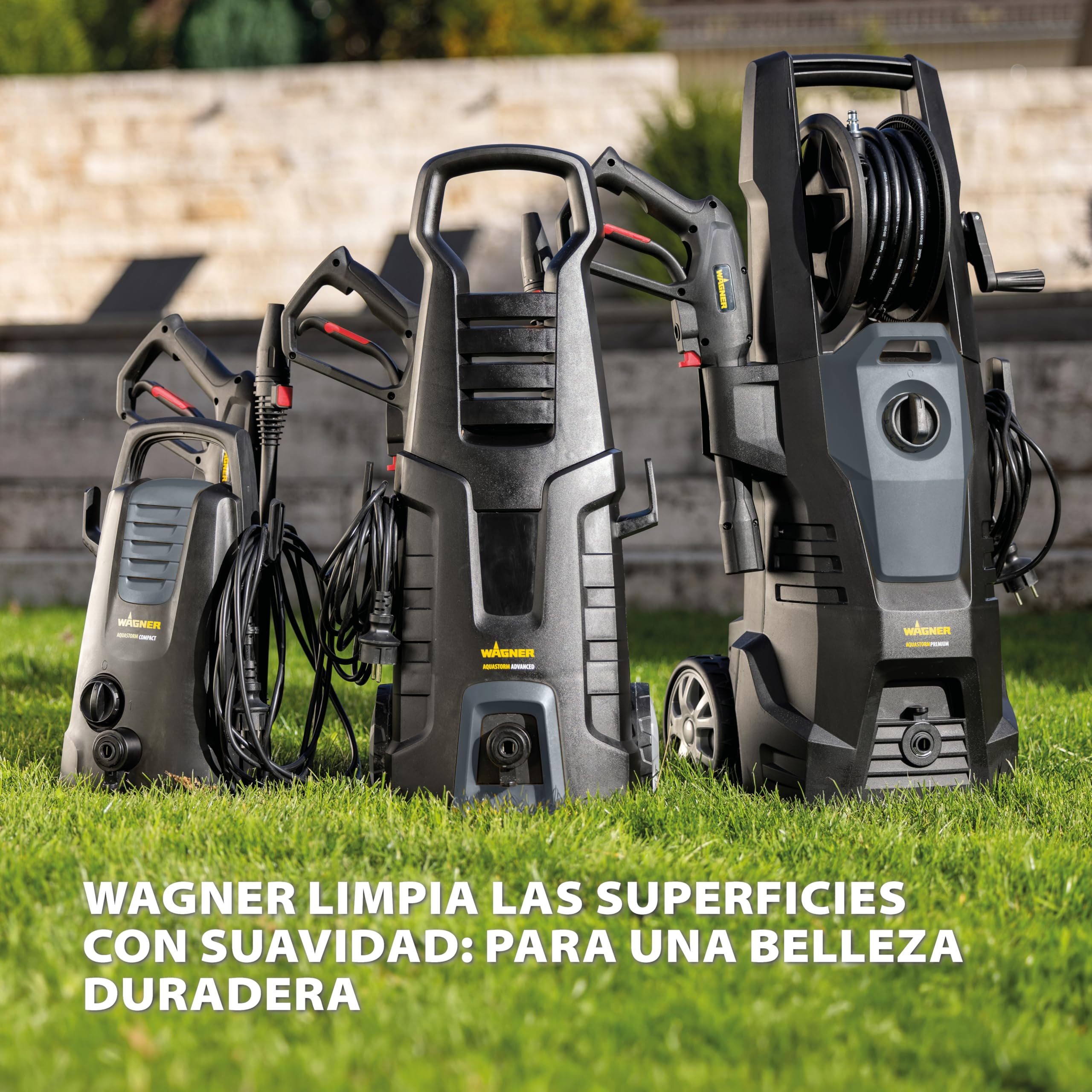 WAGNER AQUASTORM Premium - Hidrolimpiadora de Alto Rendimiento para Resultados Profesionales y tareas exigentes, Incluye Boquilla estándar, Turbo y espumante