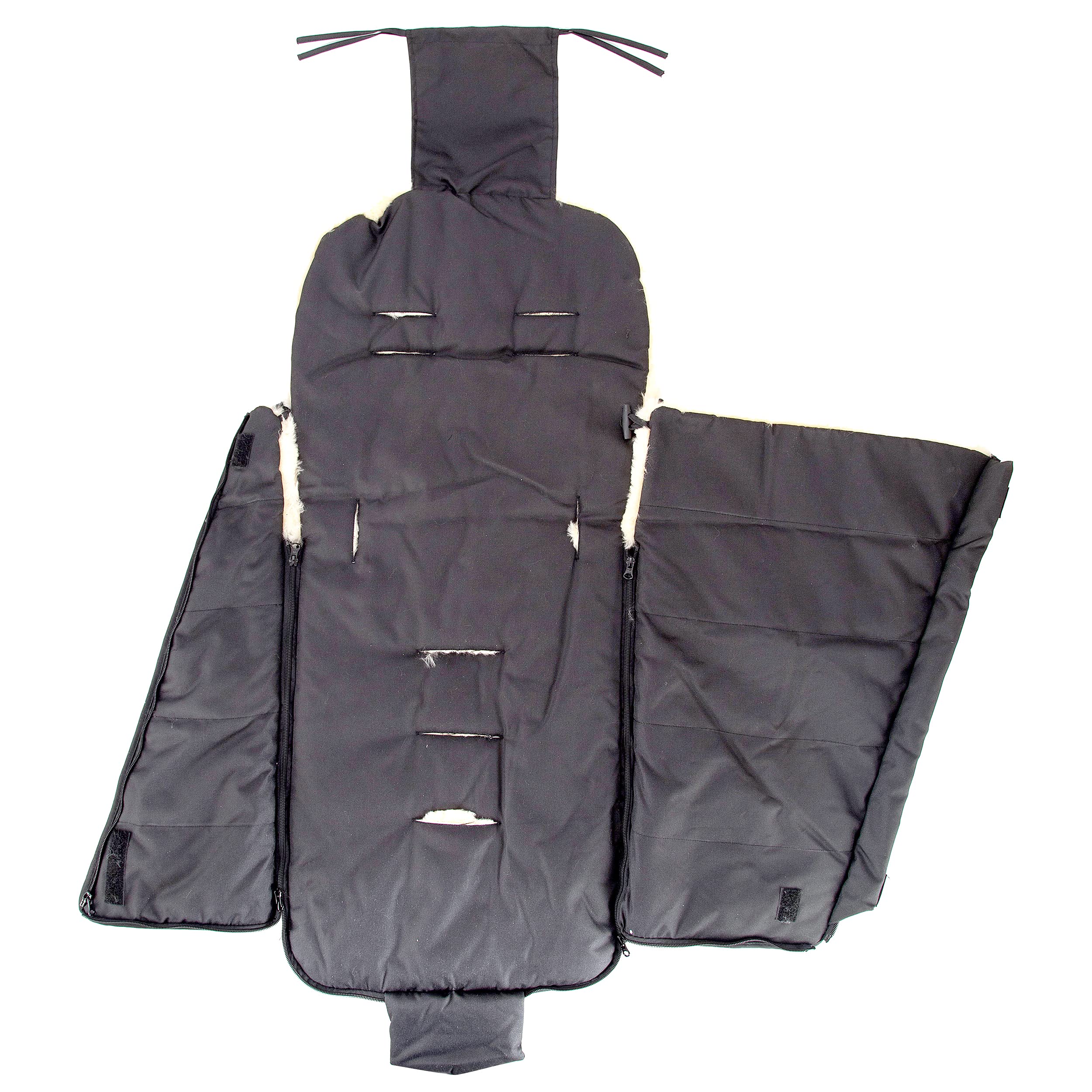 Saco de abrigo para bebé de piel de cordero para cochecito, saco de abrigo de piel médica, resistente al viento y al agua, con ranuras para cinturón, 100 x 50 cm