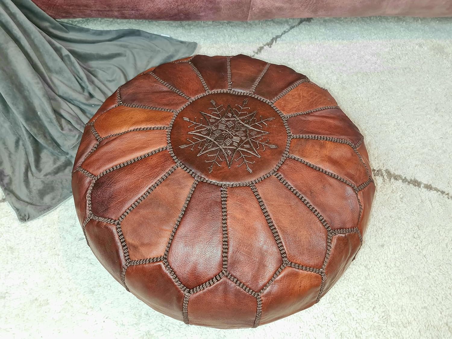 Marokkanischer Leder Pouf