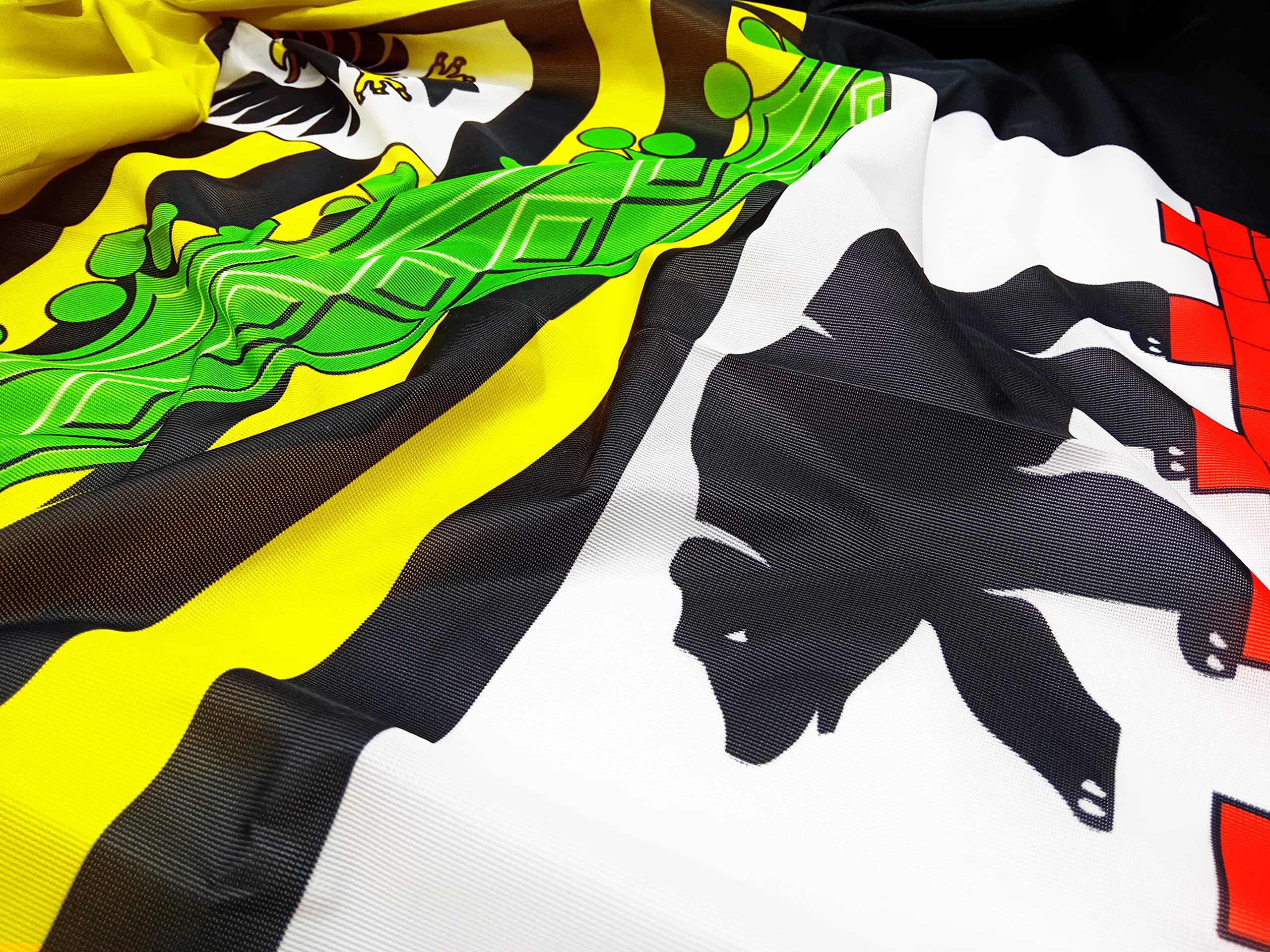 FLAGLY Bandiere e bandiere di alta qualità, 100x150 cm, peso del tessuto: 115 g/m², realizzato a mano, bandiera della Germania (100x150 cm, Sassonia-Anhalt)