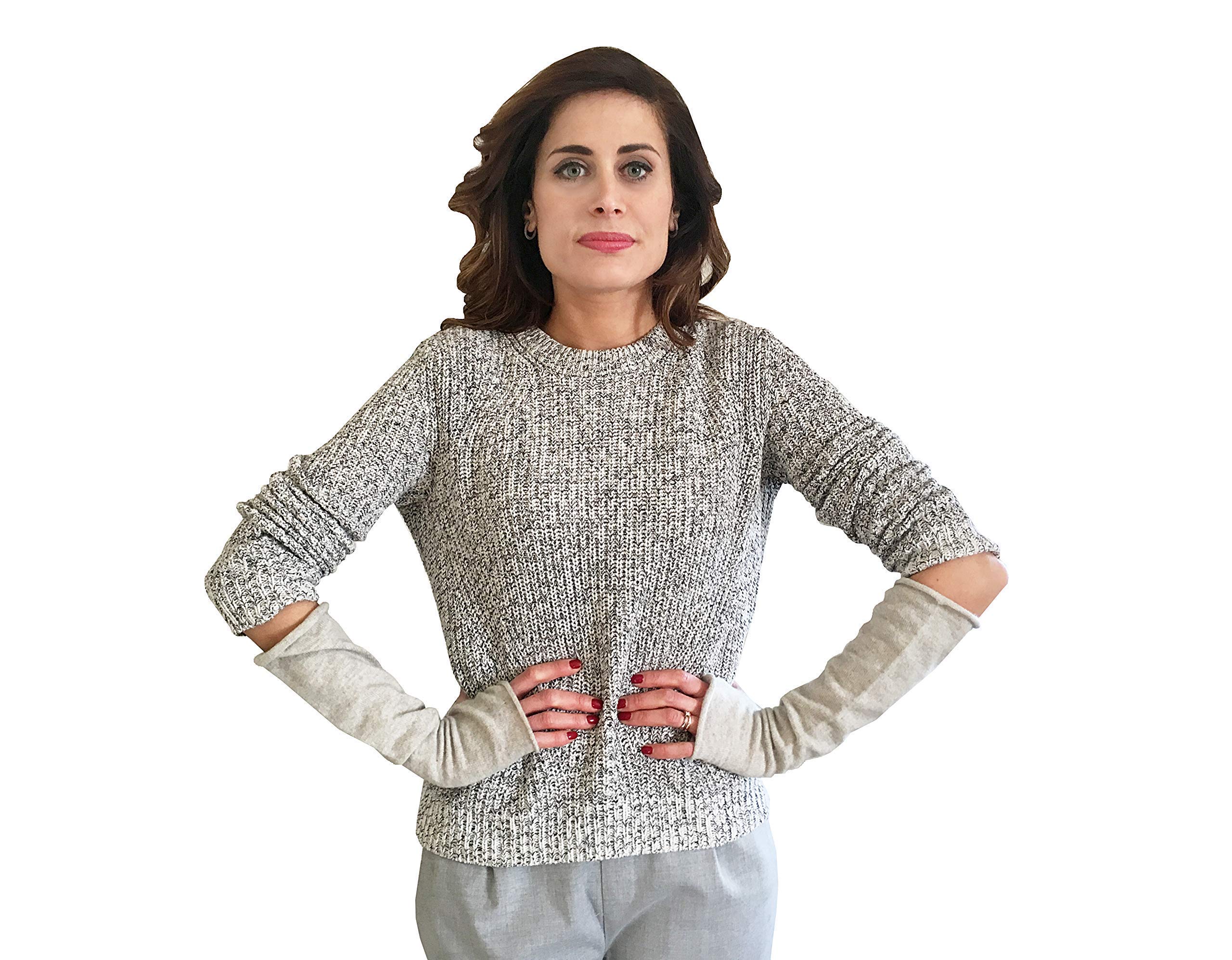 Guanti Ragazza Donna Caldi Invernali Cachemire Grigio