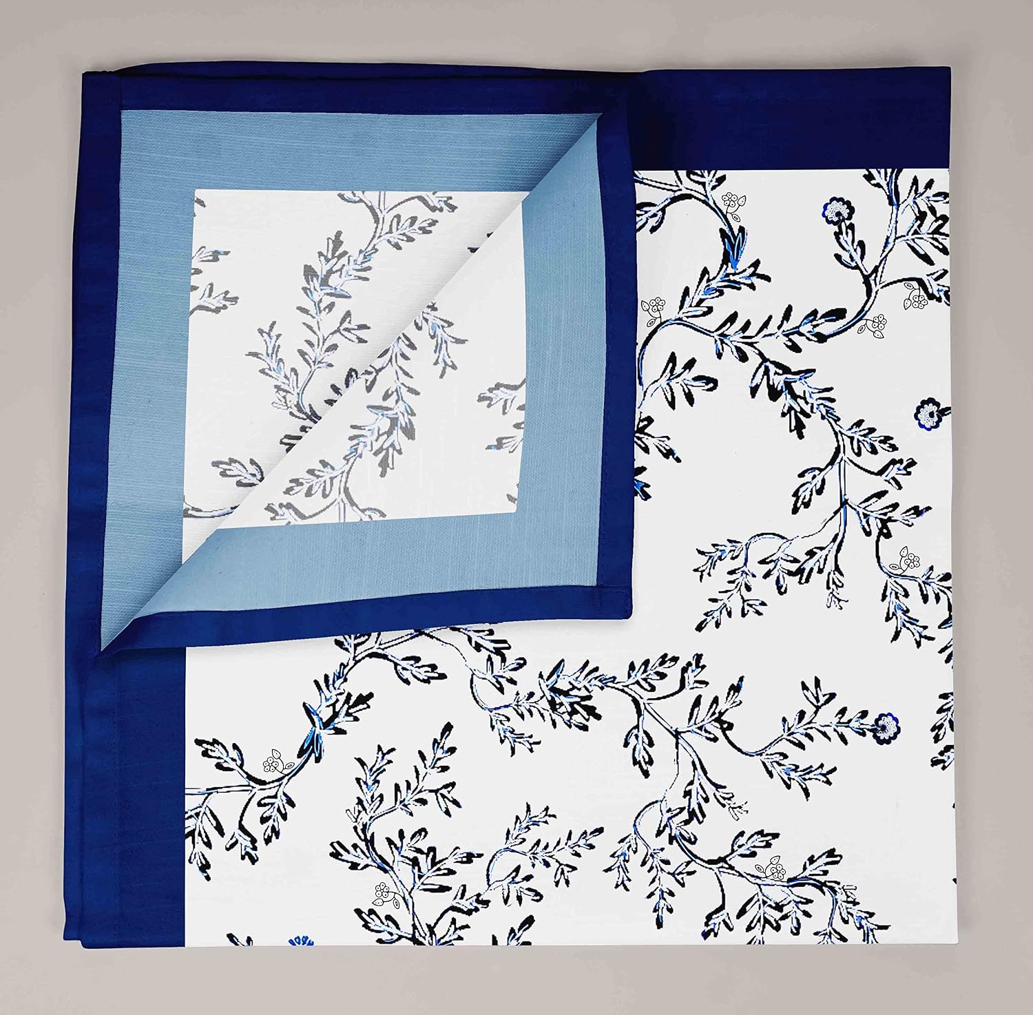 Luxury Collection Dinner Table Linen Decor Cotton Napkin Printed Fabric Reusable Napkins Set of 12, 20 X 20 - Asian Fern