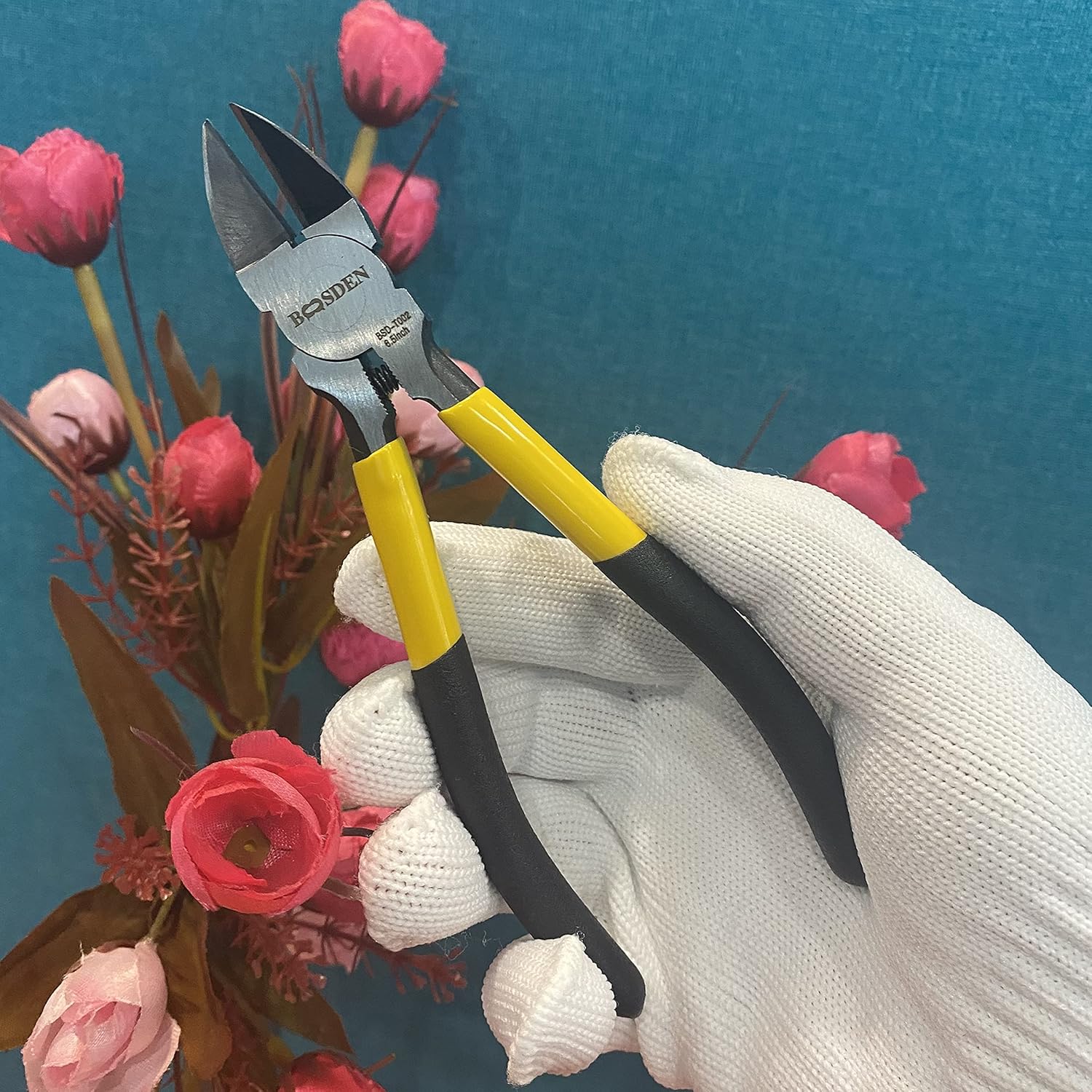 Wire Cutters 10 Pack, 6.5 inch, BOOSDEN Flush Cutters, Spring Loaded Cutting Pliers, Side Cutters, Dykes Cutter, Wire Clippers, Plastic Cutter, Wire Cutters for Jewelry, Floral, Electrical - - 