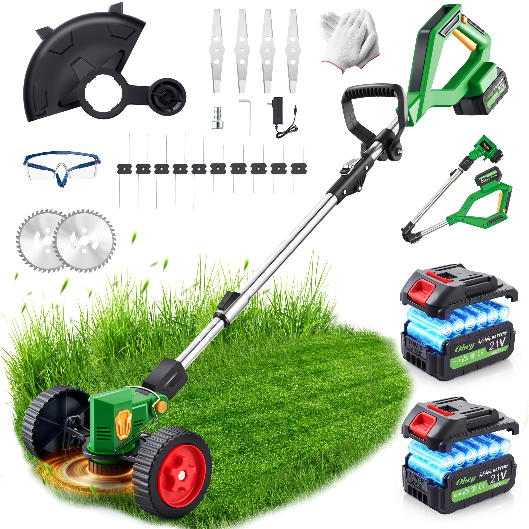 Ohey 12-Inch Cordless Weed Wacker