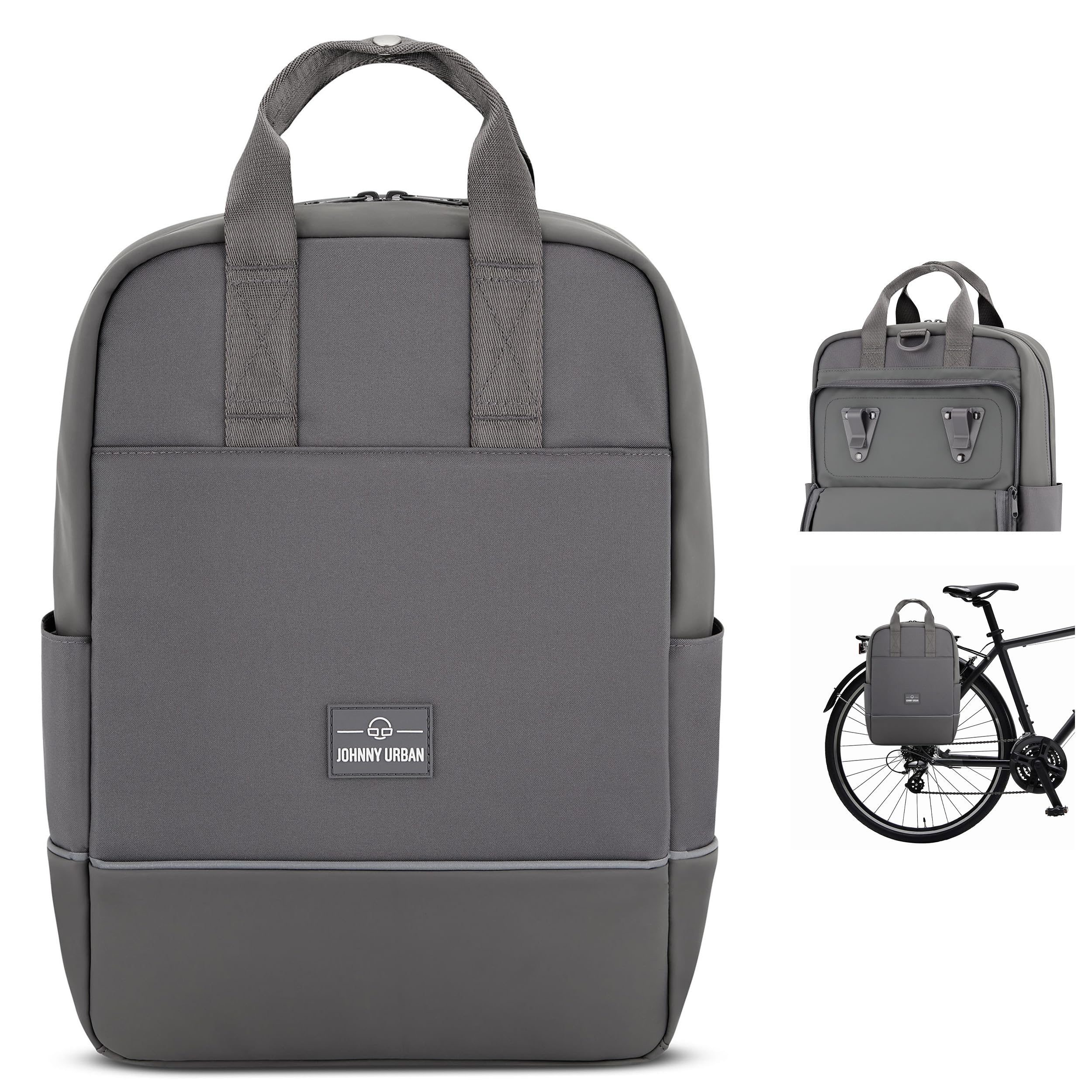 Borsa Da Bicicletta Urban 3 In 1 Nera: Si Trasforma In Zaino E Borsa Da Portapacchi. Impermeabile, Con Scomparti Per Scarpe E Laptop. Uomo/Donna.