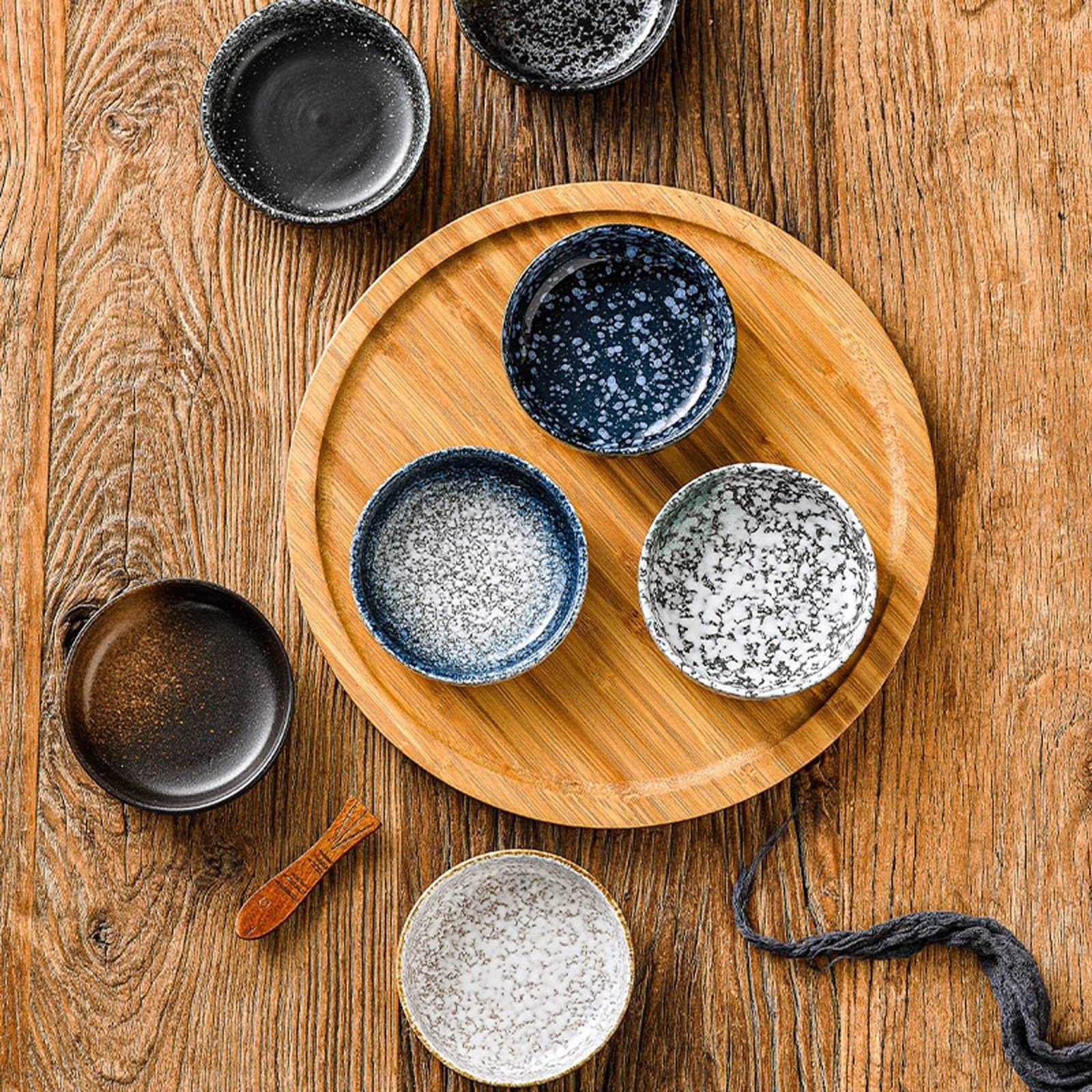 Dip-Schalen-Set, 1 Stück, Dip-Schüssel, Retro-Keramik, Haushalt, Sojasauce, Essig, Gewürz