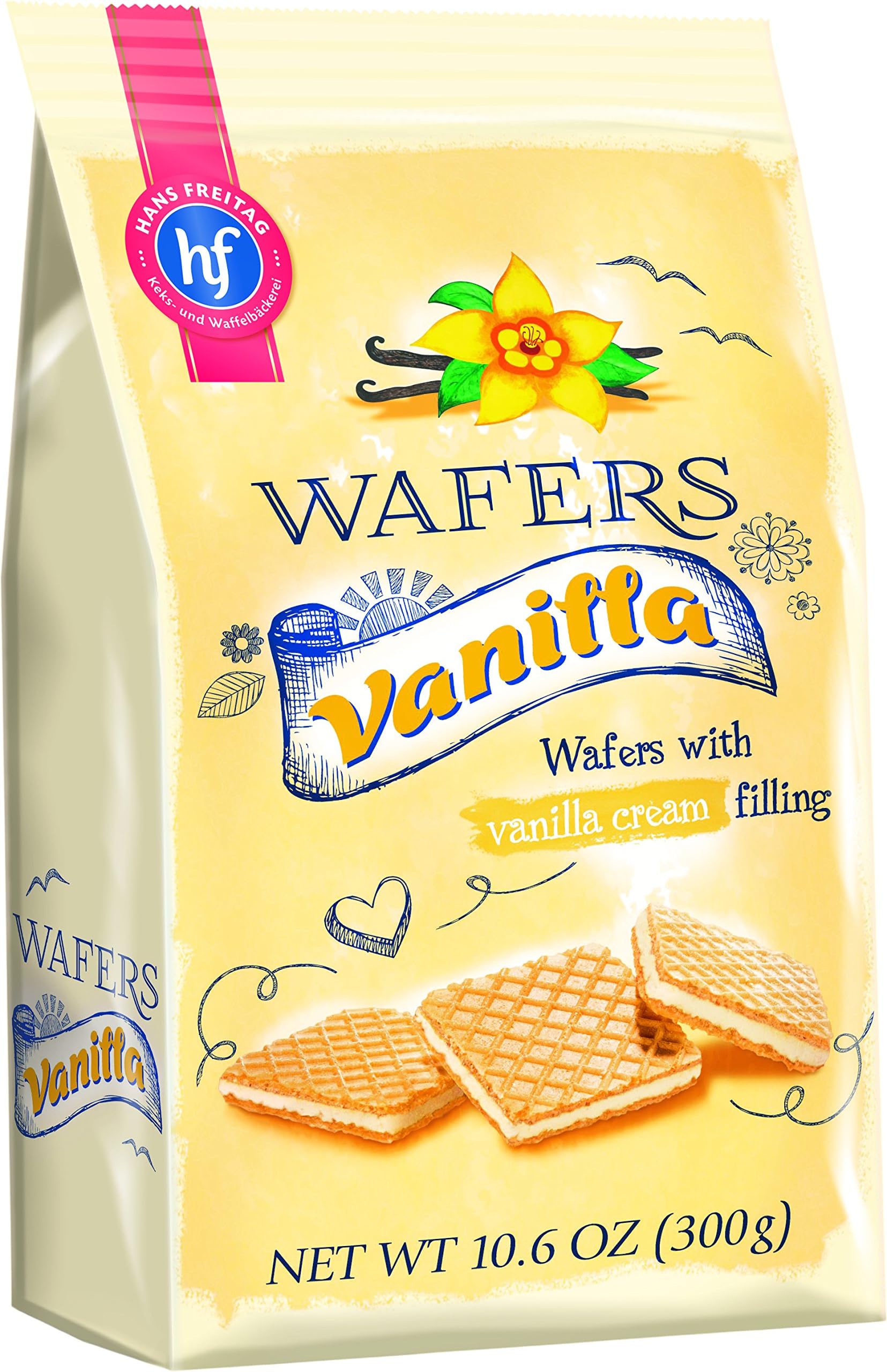 Hans Freitag Vanilla Wafers, 10.6 Oz (Pack Of 12)