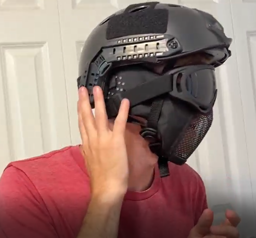 Amazon.com : VPZenar Airsoft Helmet,Tactical Mesh Mask with Ear Protetion  and Anti Fog Googles, Black Helmets for Adults Military Gear : Sports &  Outdoors