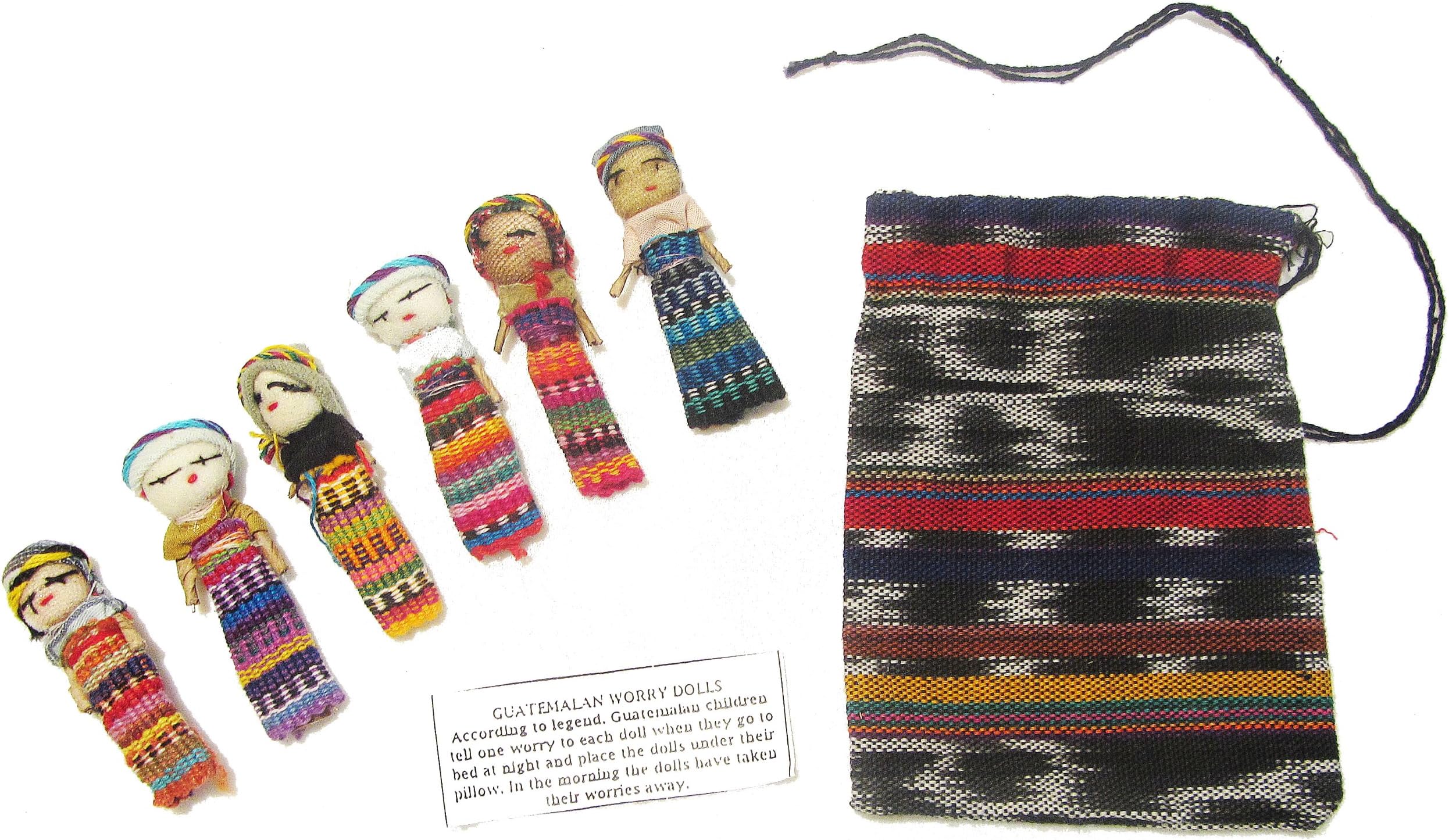 Worry Dolls Six Large with Pouch
