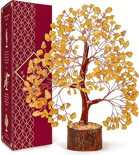 Árbol de cristal para energía positiva, árbol de la vida de cristales curativos de citrino, árboles bonsái de dinero, decoración hecha a mano para Árbol de cristal para energía positiva, árbol de la vida de cristales curativos de citrino, árboles bonsái de dinero, decoración hecha a mano para