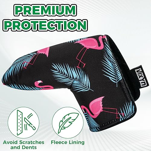 Miniatura 4 de Cubierta para putter Blade  Funda para putter de golf de alta calidad  Cubiertas de cabeza de putter forradas de vellón  Fundas protectoras para