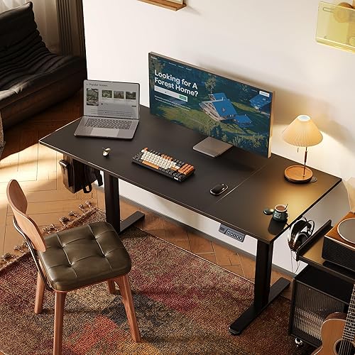 Miniatura 65 de INNOVAR Escritorio eléctrico de pie, escritorio de pie de altura ajustable, escritorio de pie de 40 x 24 pulgadas para computadora de oficina en