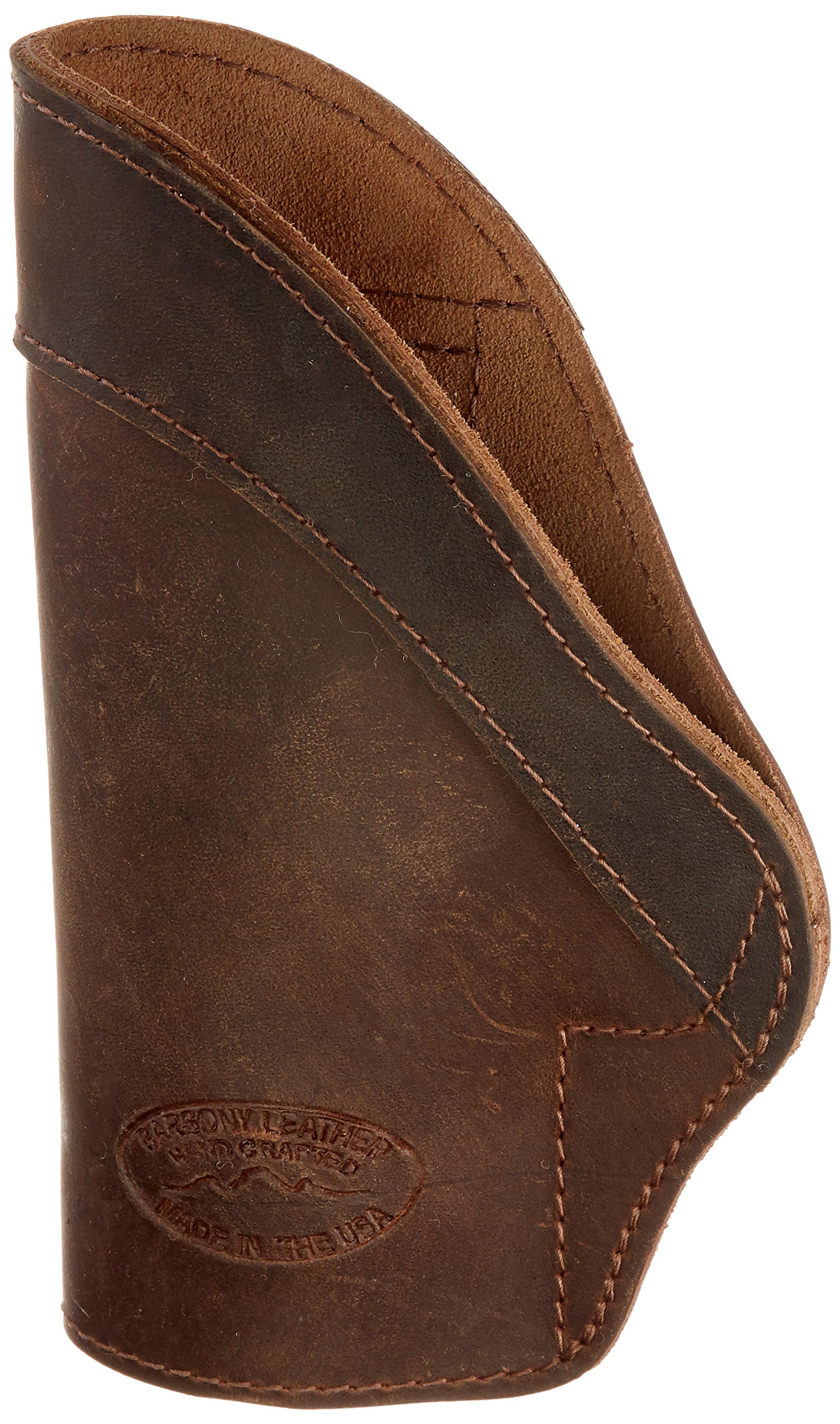 Barsony New Brown Leather IWB Holster + Magazine Pouch for Compact, Sub Compact 9mm 40 45