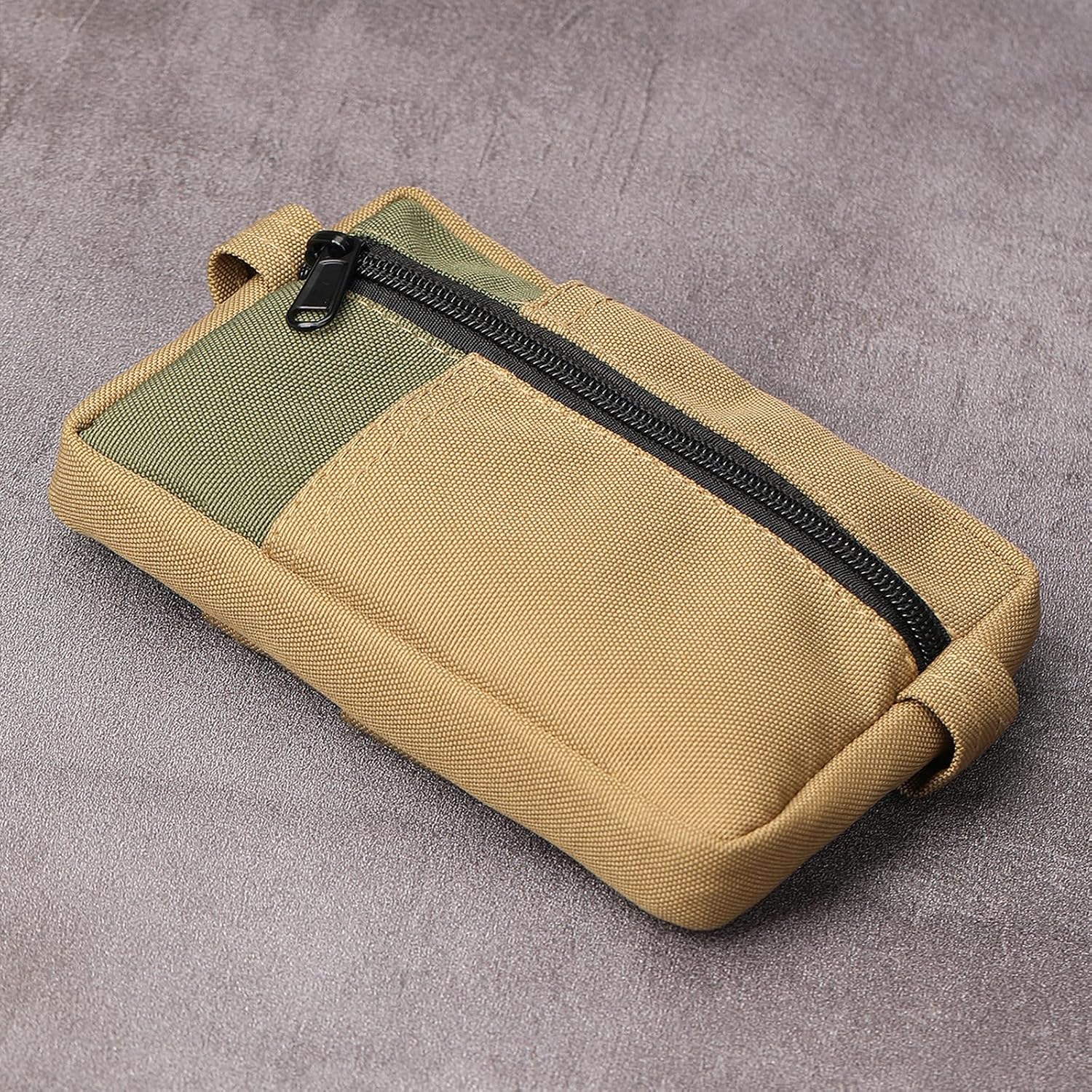 Wallets Storage Pouch Portable Card Case Coin Purse Bag Waist Pouch Travel Zipper Belt Outdoor Wallets Coin Purse Portable Tool Storage