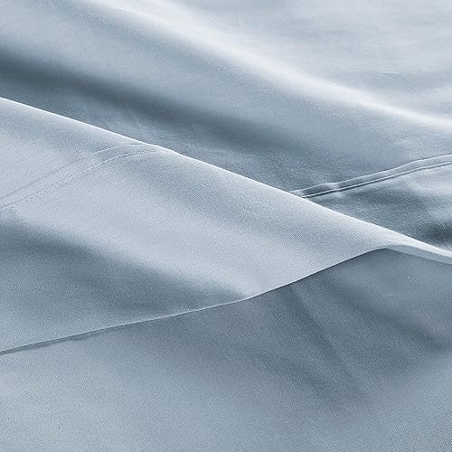 Miniatura 6 de Anne Klein Reverie - Juego de sábanas 100% algodón, tamaño King, color azul y gris