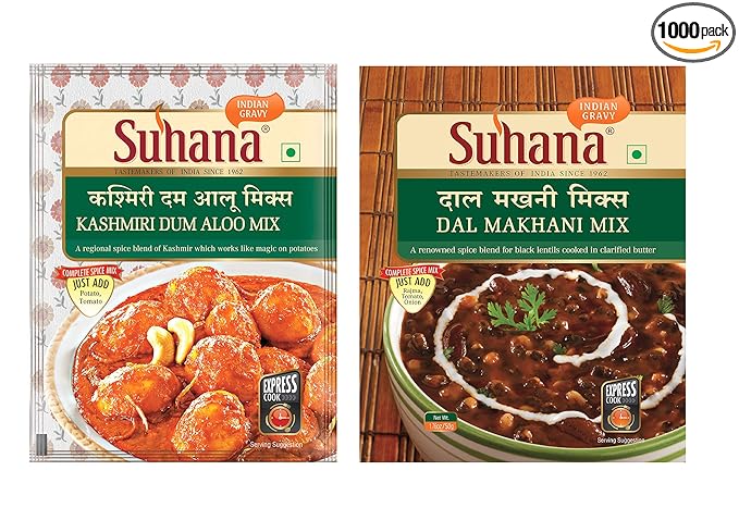 Kashmiri Dum Aloo & Dal Makhani 50g Easy to Cook | Spice Mix - Combo of 4