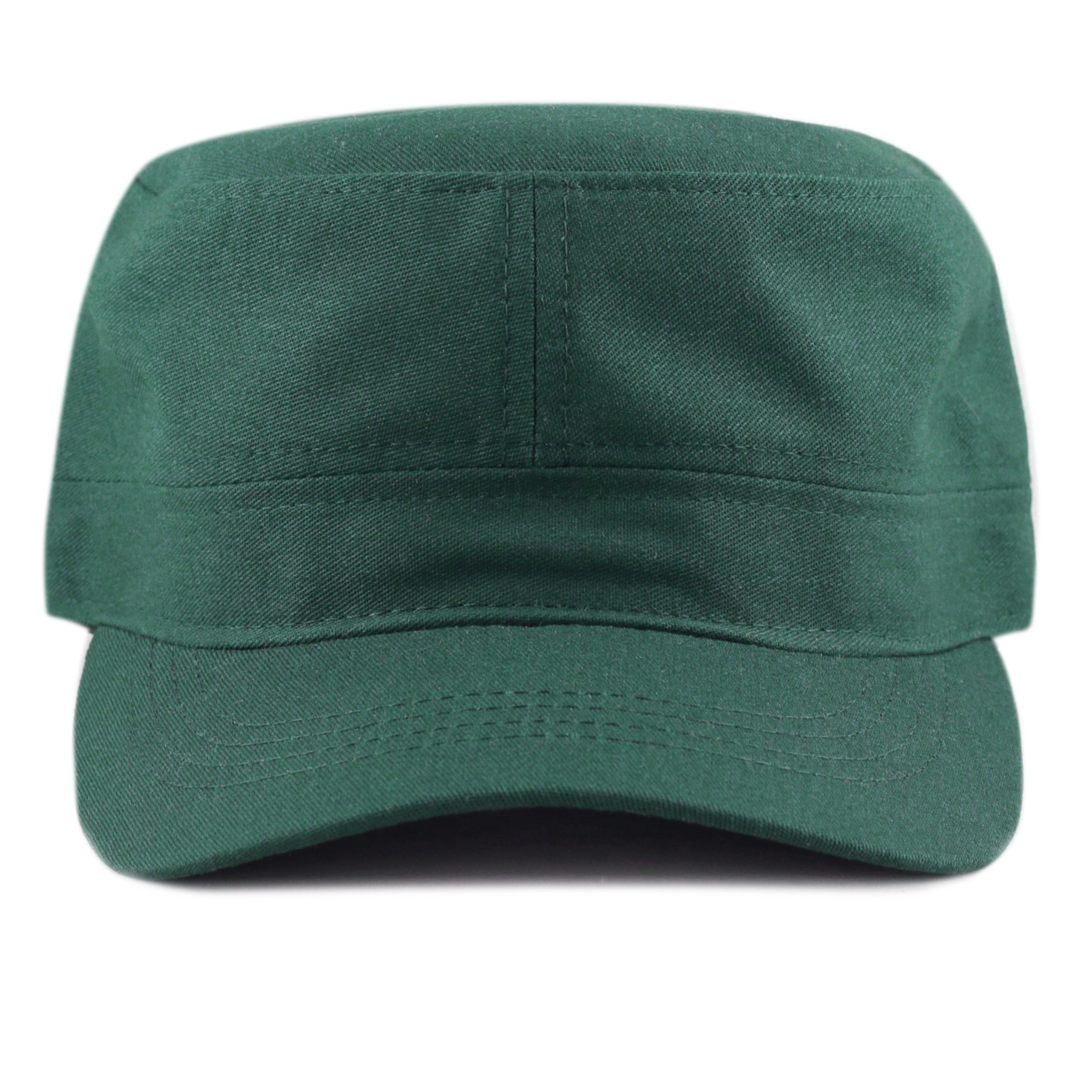The Hat DepotMade in USA Cotton Twill Military Caps Cadet Army Caps, Dark Green, One size