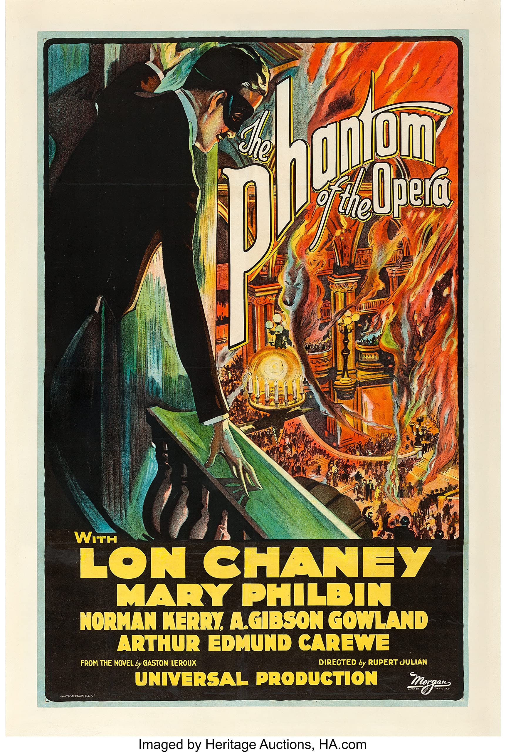 Amazon.co.jp: PHANTOM OF THE OPERA 1925 2 z5766 A1 Poster on Photo