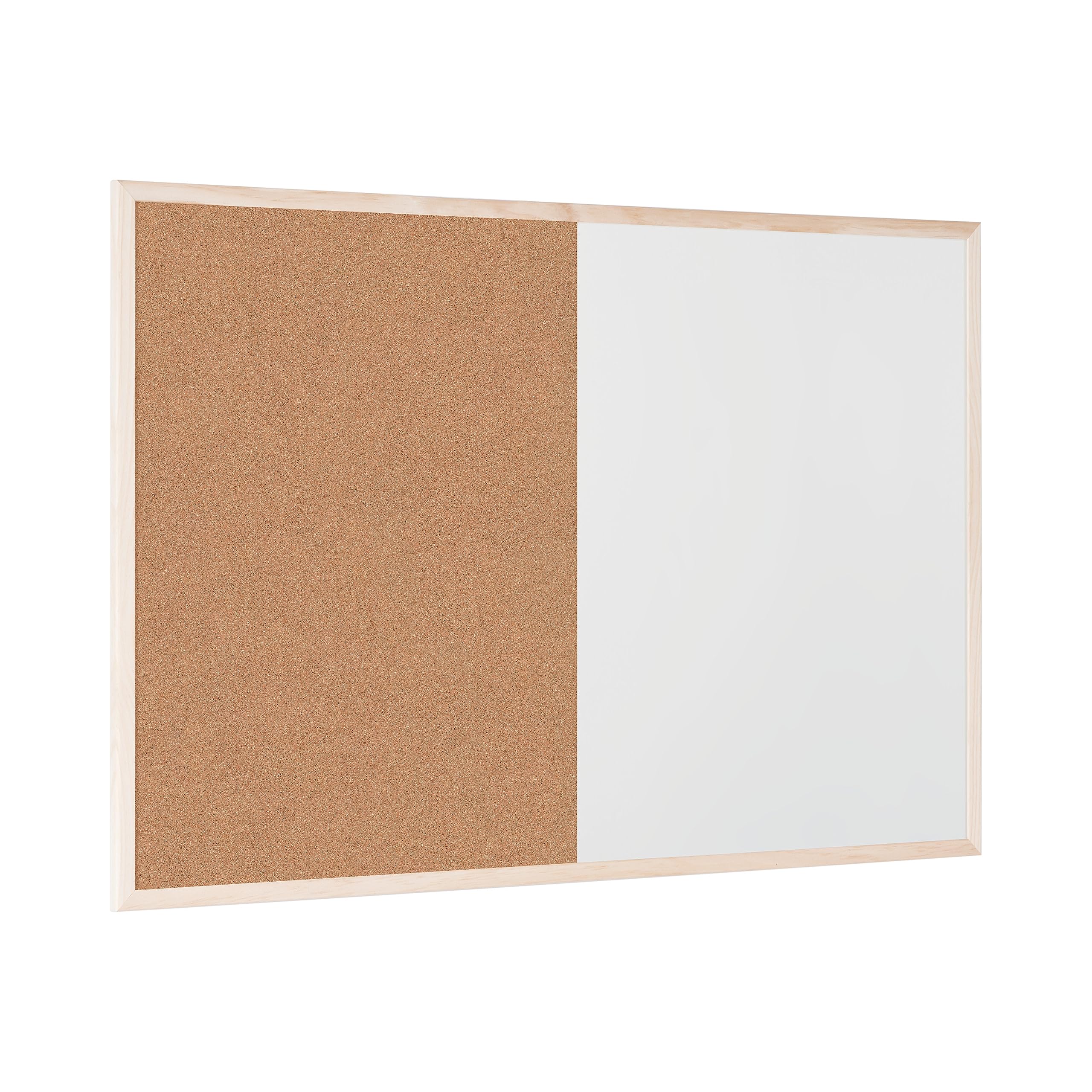 Bi-Office Pizarra Combinada De Doble Uso, Blanca Magnética Y Corcho, 80 X 60 Cm
