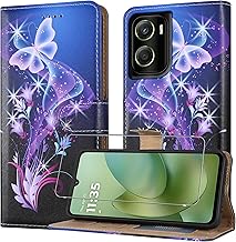 Case for Motorola Moto G06 / G06 Power, Leather Wallet Phone Case [with 1 x Screen Protector], Magnetic Book Flip Folio Cover [RFID Protection & 3 Card Slots] and [Kickstand] for Moto G06 - Butterly