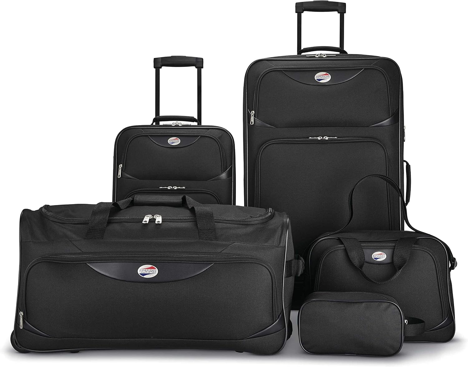 American Tourister Softside Luggage, Black, 5-Piece Set